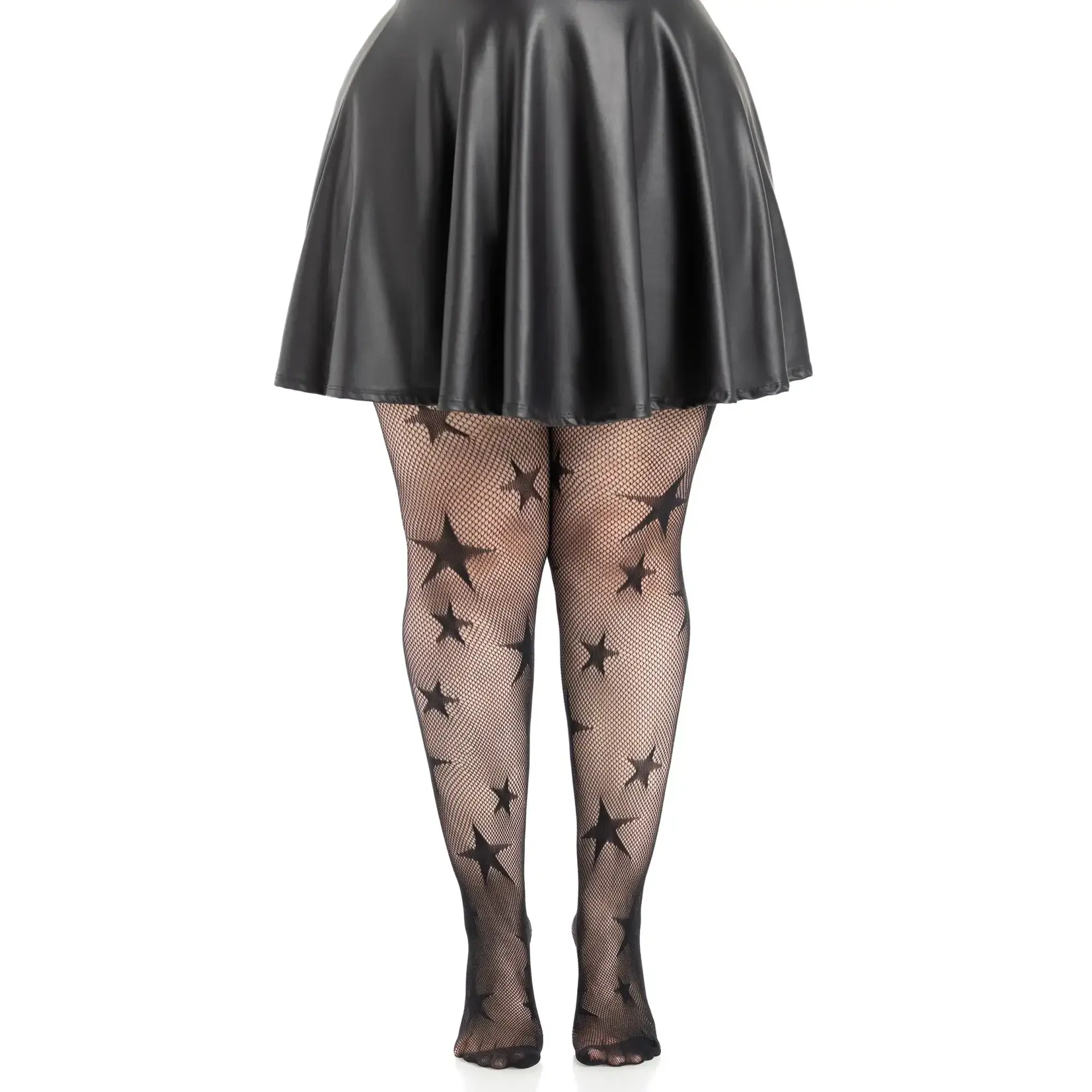 Leg Avenue Star Net Tights - 1x 2x - Black