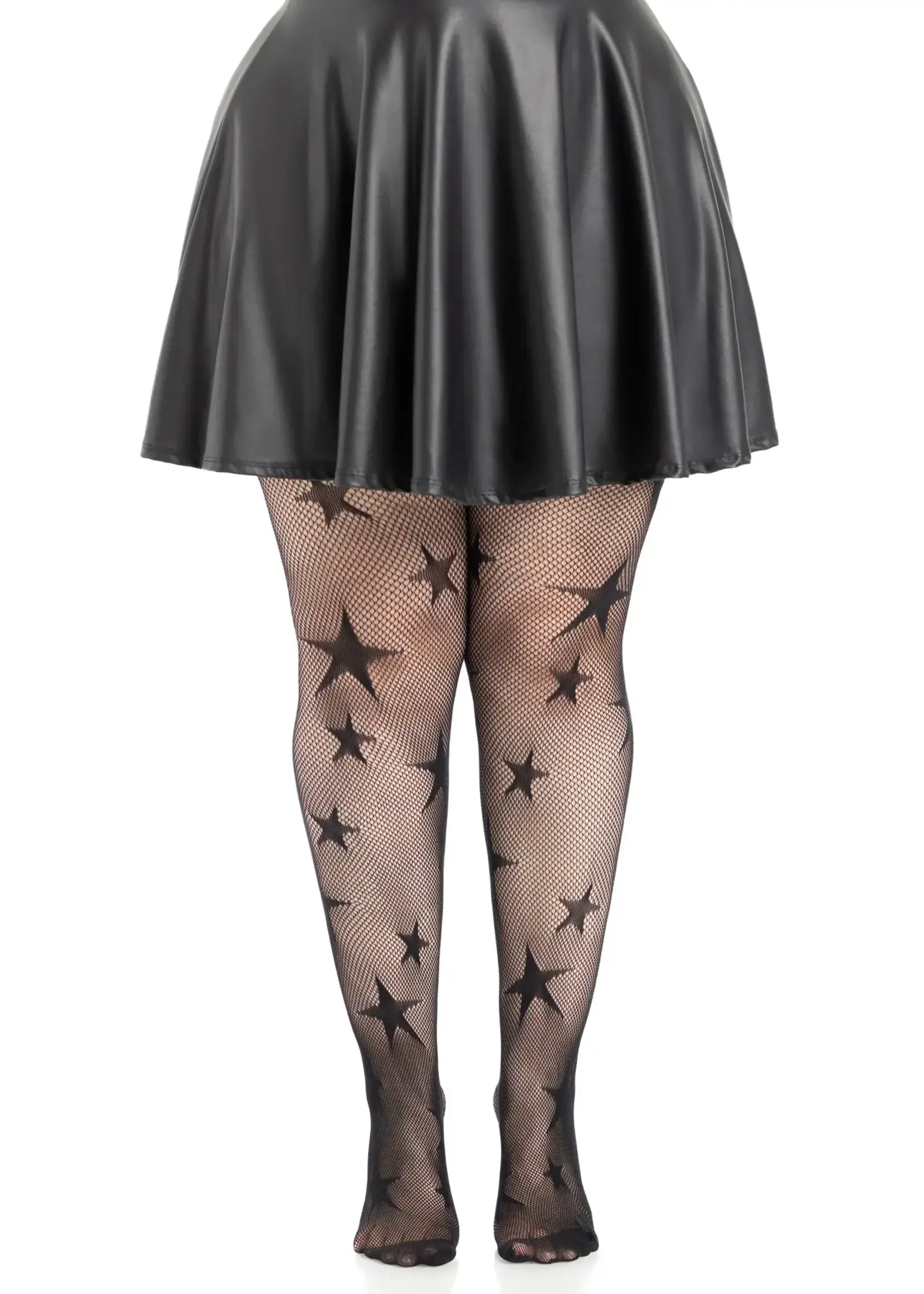 Leg Avenue Star Net Tights - 1x 2x - Black