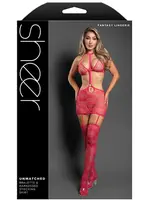 Fantasy Lingerie Unmatched Bralette & Harnessed Stocking Skirt One Size