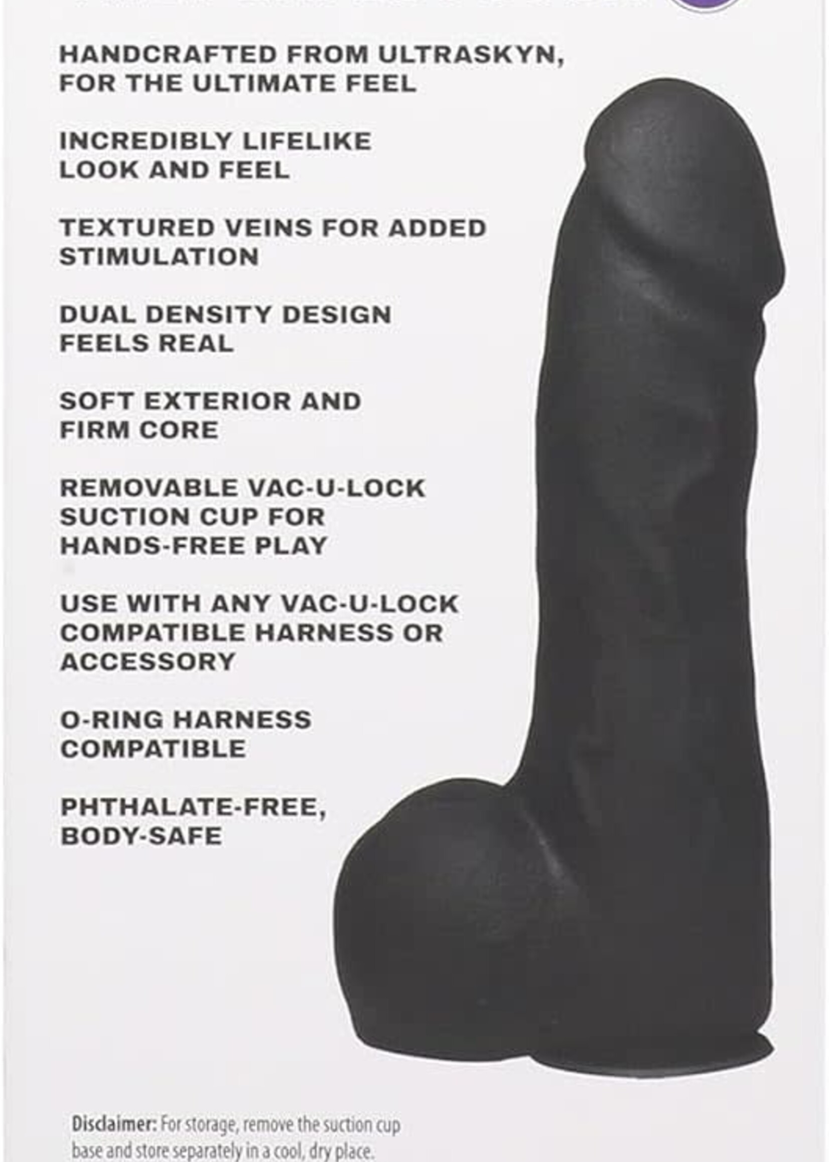 Doc Johnson Merci The Perfect Cock 10.5" With Removable Vac-U-Lock Suction Cup Ultraskyn Black