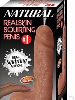 NassToys Natural Realskin Squirting Penis #1 Brown