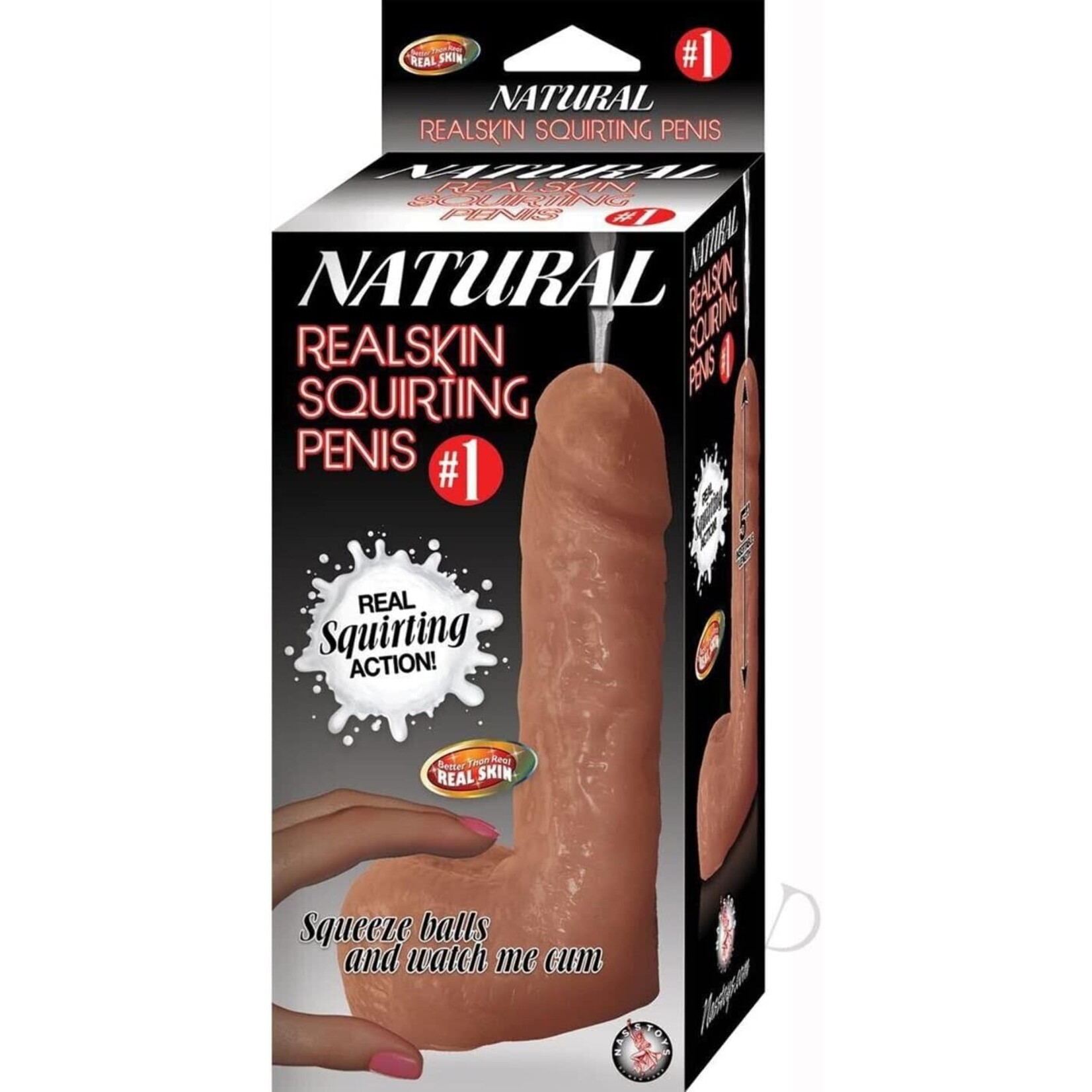 NassToys Natural Realskin Squirting Penis #1 Brown