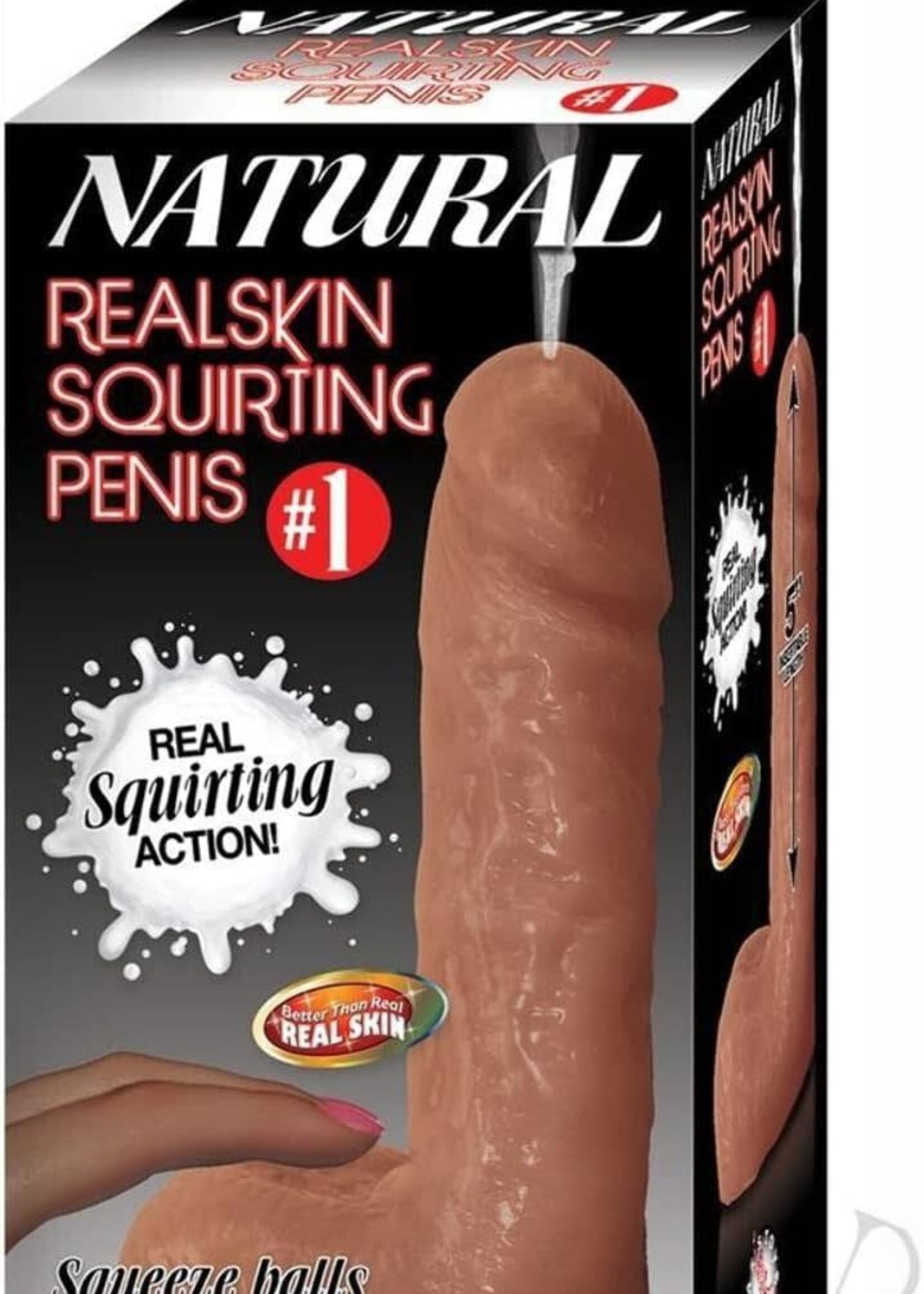 NassToys Natural Realskin Squirting Penis #1 Brown