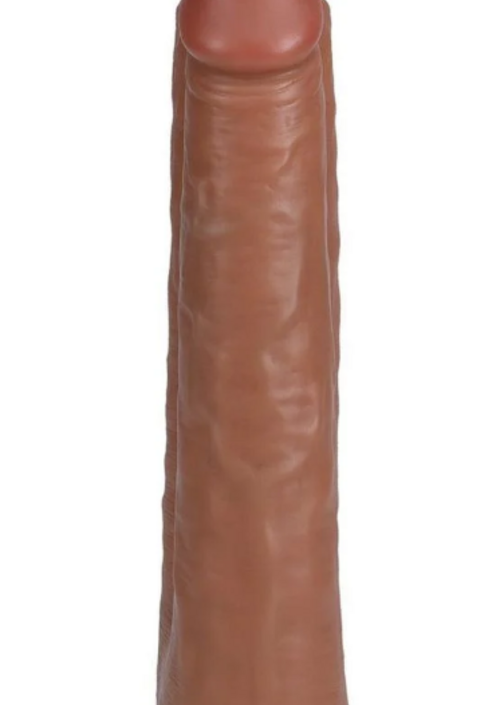 Shots RealRock RealRock Ultra Realistic Skin Dual Penetration 9in/10in - Caramel