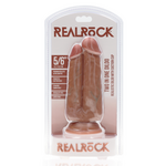 Shots RealRock RealRock Ultra Realistic Skin Dual Penetration 5in/6in - Caramel