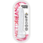 HOTT PRODUCTS Wet Dreams Crystal Pistol Dildo 6in - Clear