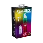 Shots RealRock RealRock Rechargeable Dildo with Remote Control 7in - Clear