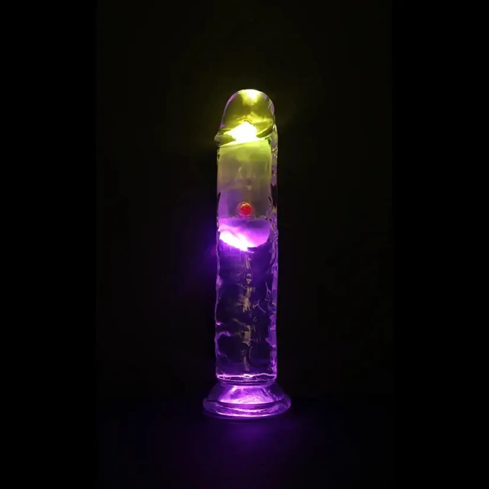 Shots RealRock RealRock Rechargeable Dildo with Remote Control 7in - Clear