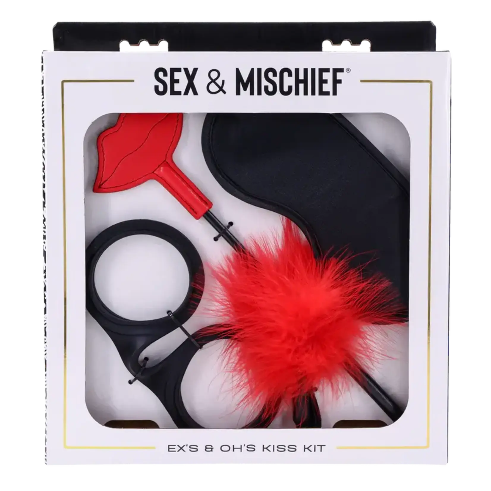 Sportsheets Sex & Mischief Ex's & Oh's Kiss Kit - Red/Black