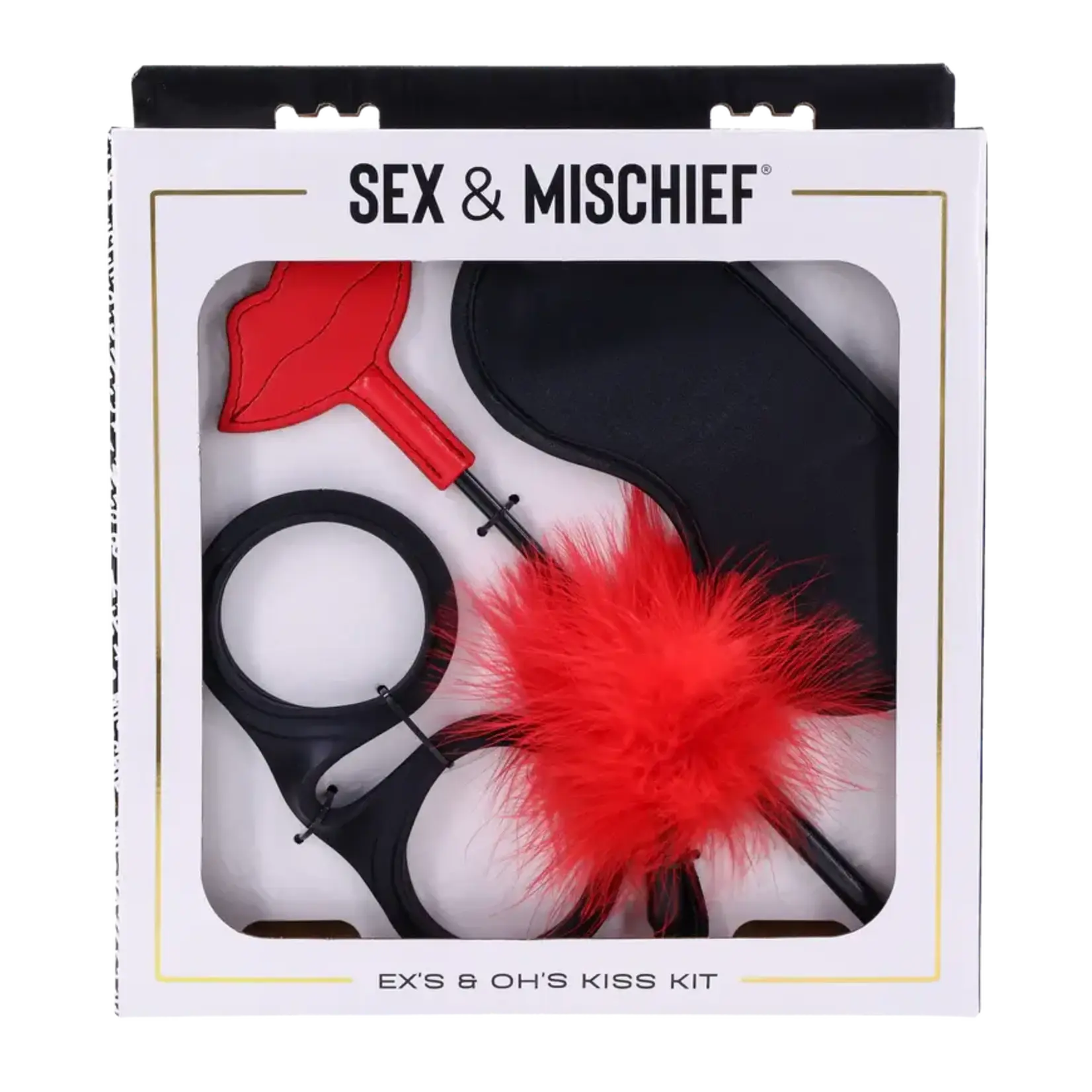 Sportsheets Sex & Mischief Ex's & Oh's Kiss Kit - Red/Black