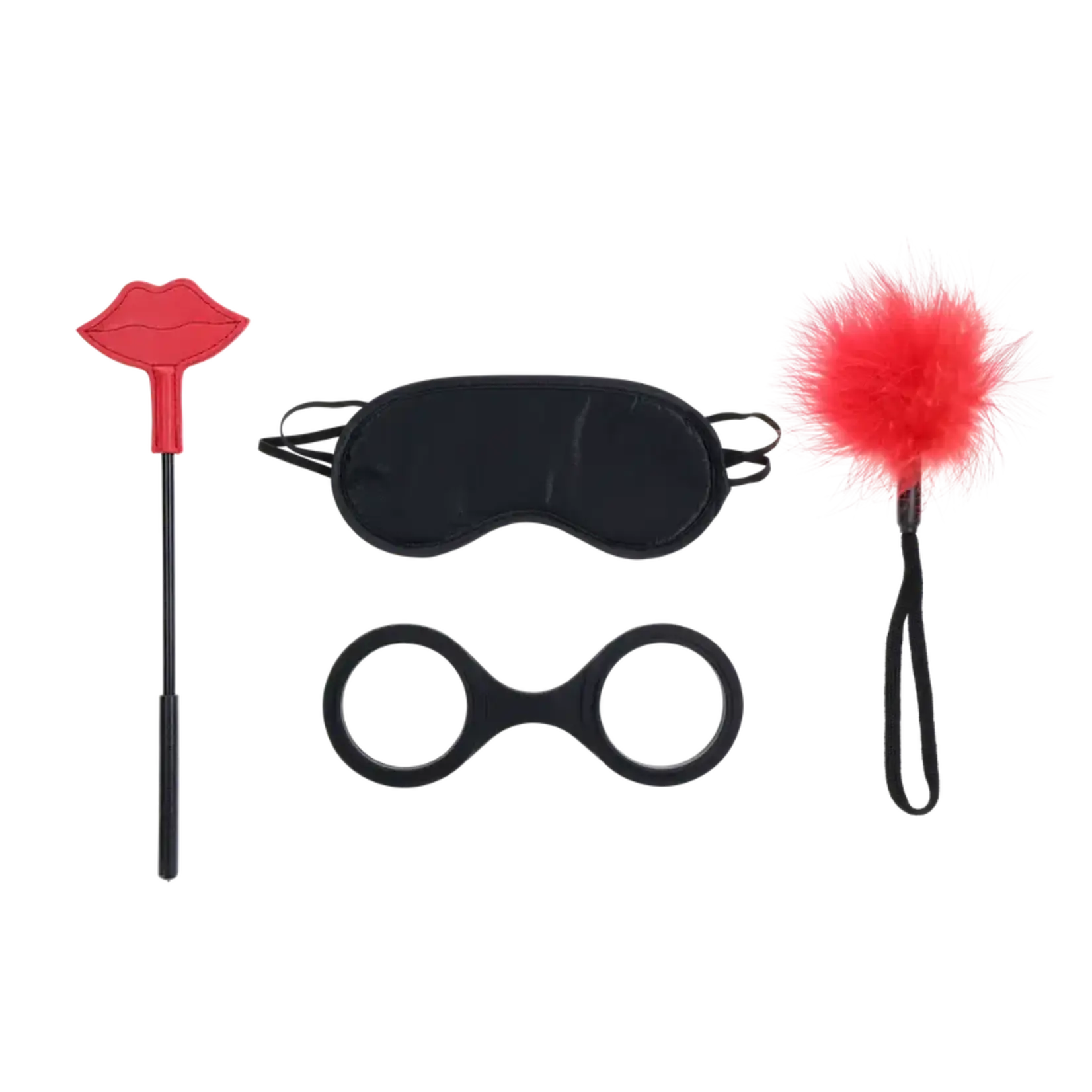 Sportsheets Sex & Mischief Ex's & Oh's Kiss Kit - Red/Black