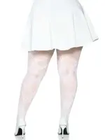Leg Avenue Leg Avenue Butterfly Net Tights - 1X/2X - White
