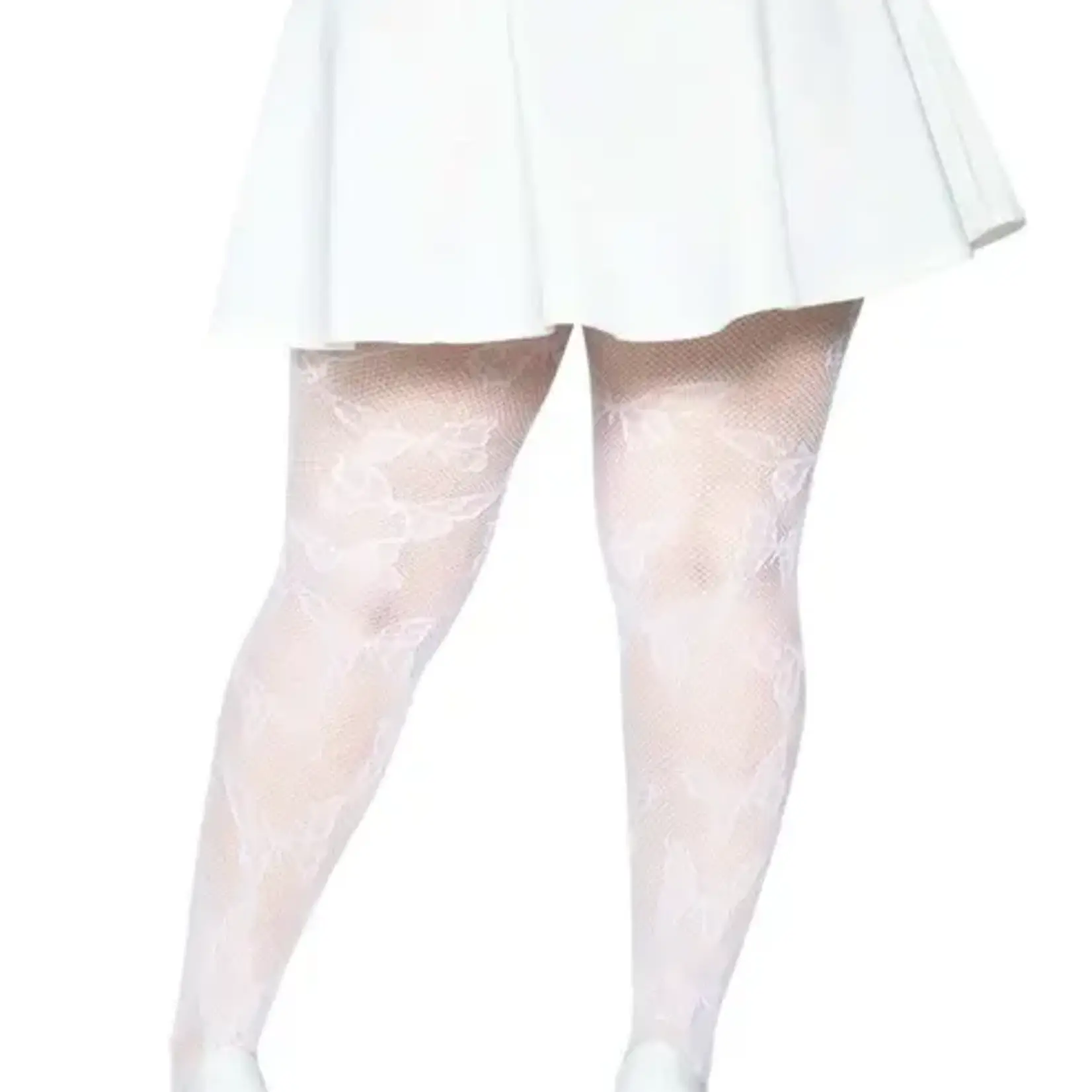 Leg Avenue Leg Avenue Butterfly Net Tights - 1X/2X - White