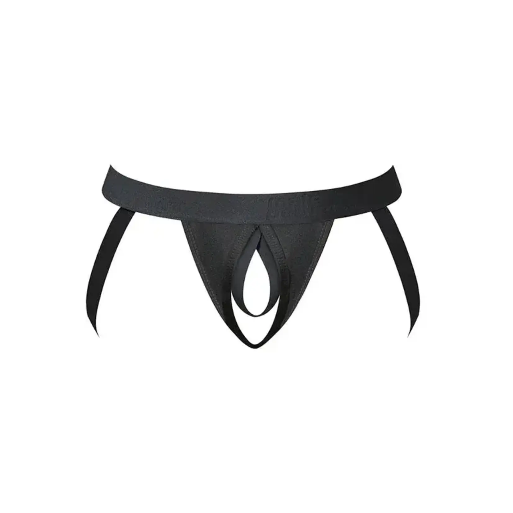 Male Power Open Ended Jock Open Front Black