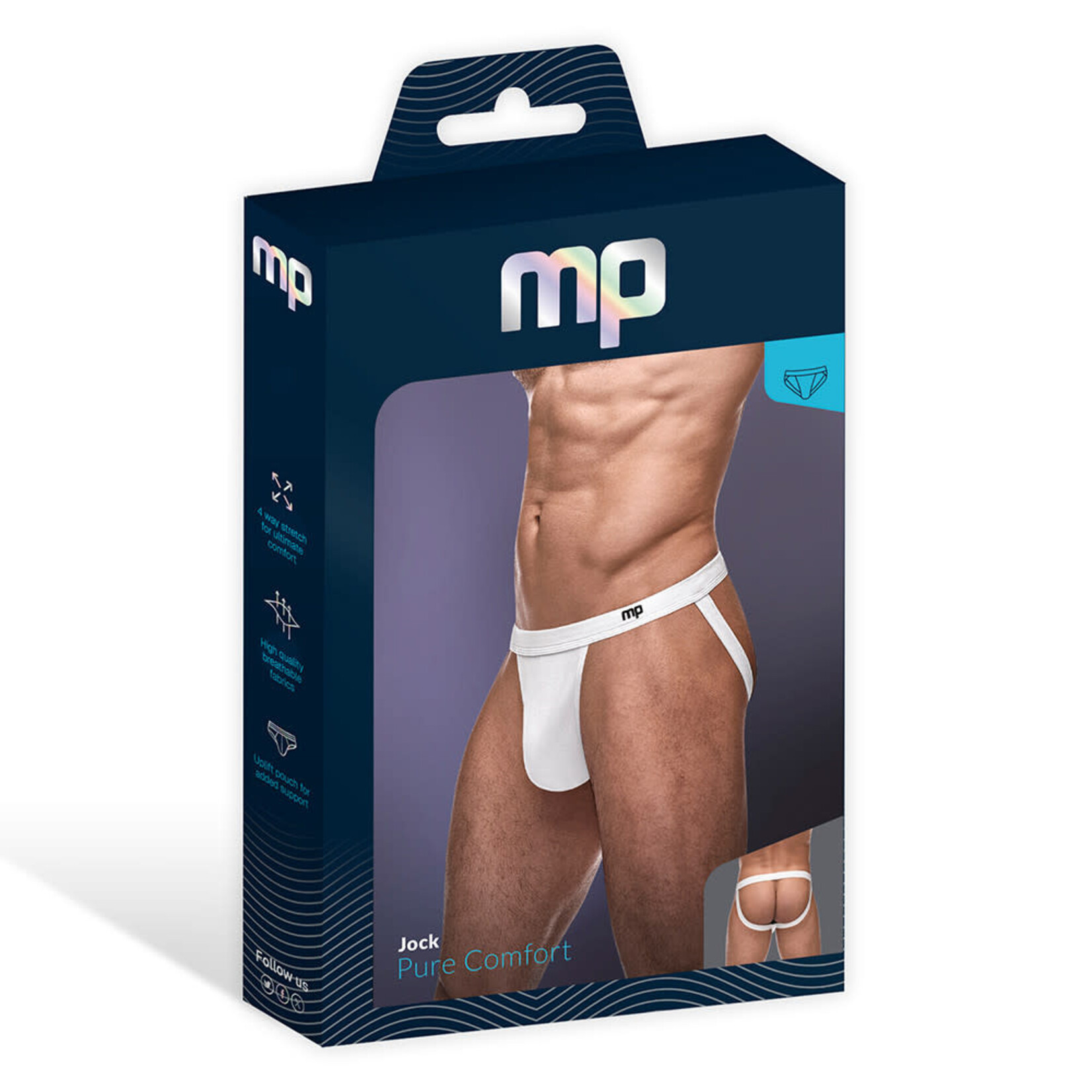 Male Power Pure Comfort Sport Jock White