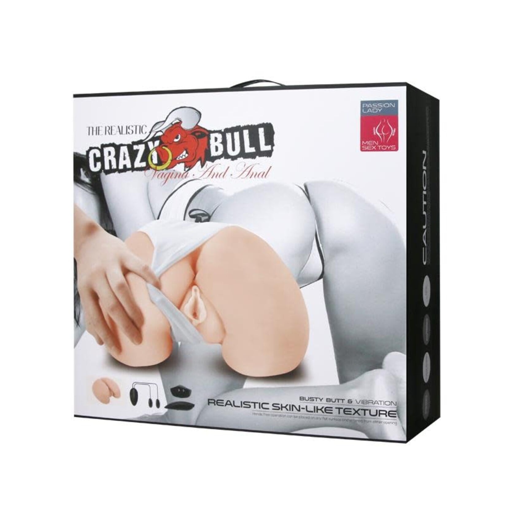 Pretty Love Crazy Bull the Realistic Skin-Like Texture Vagina and Anal Masturbator Busty Butt and Vibration