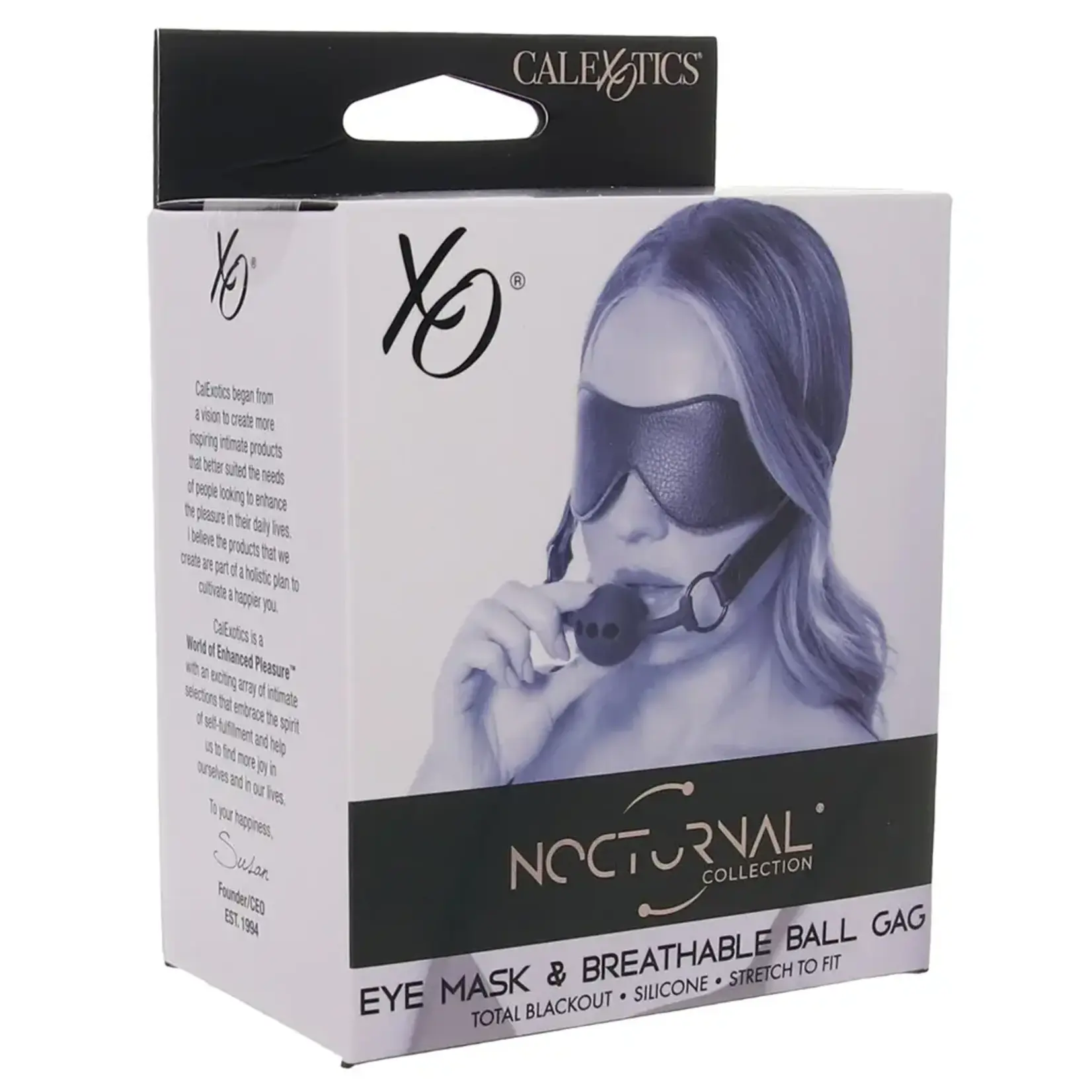 Calexotics Nocturnal Collection Eye Mask & Breathable Ball Gag - Black