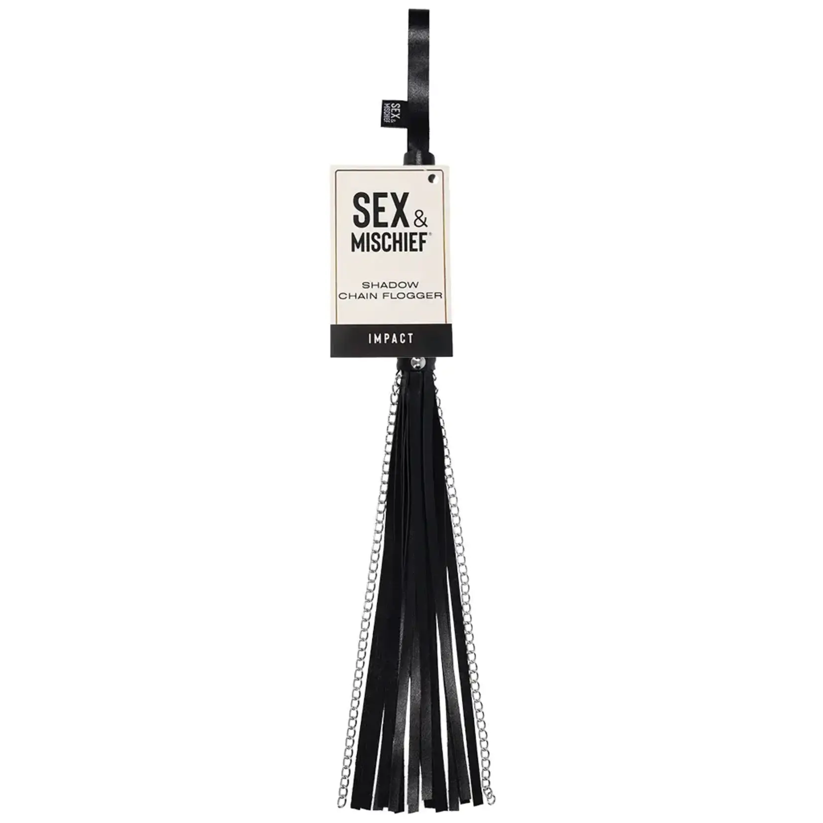 Sportsheets Sex & Mischief Shadow Chain Flogger Black/Silver