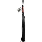 Sportsheets Sex and Mischief Stripe Flogger - Red and Black