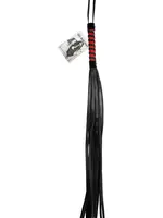 Sportsheets Sex and Mischief Stripe Flogger - Red and Black