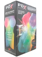 Pipedream PDX Elite Go-Go Bator LED Mega Rechargeable Masturbator - Pussy/Ass - Multicolor
