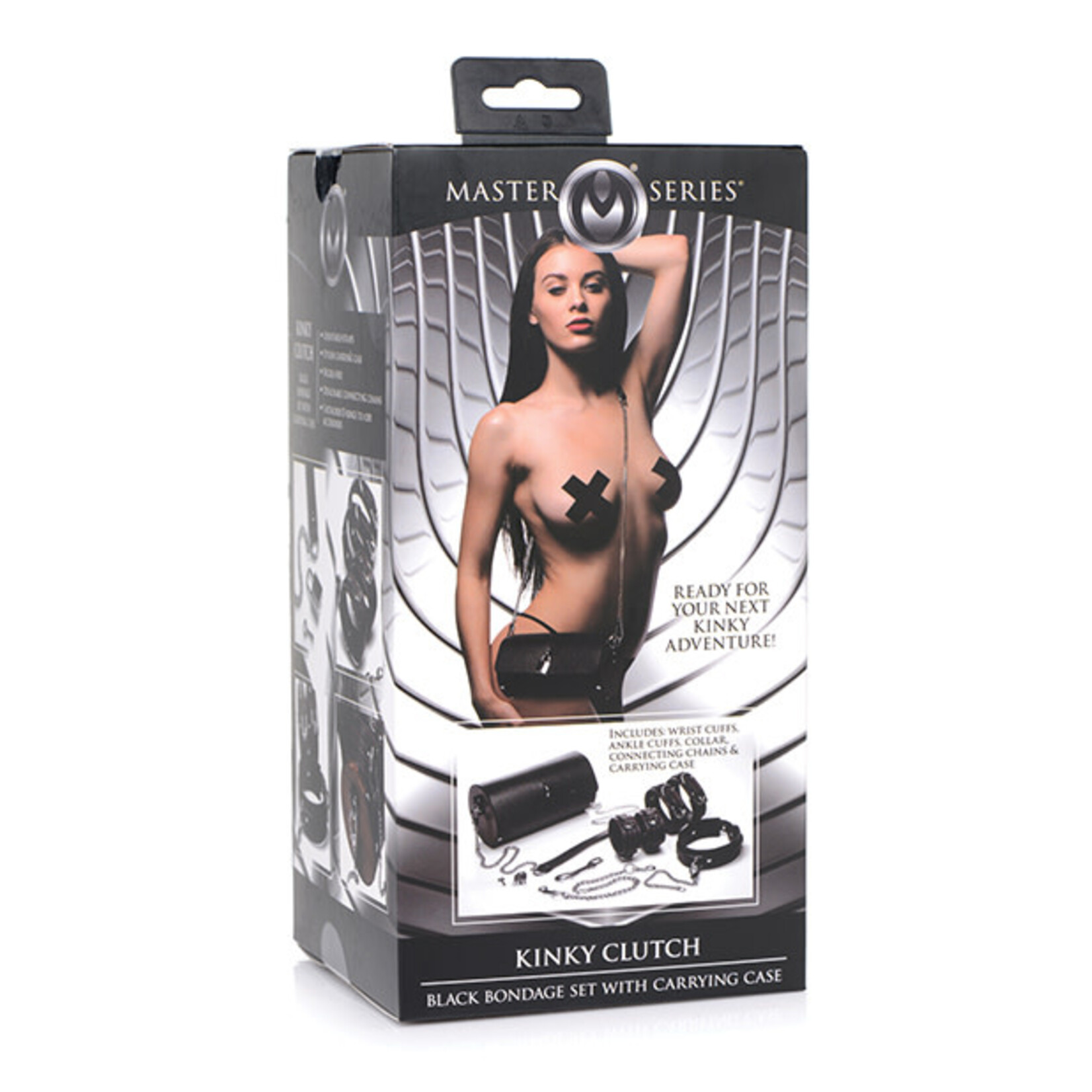XR Brands Master Series Master Series Kinky Clutch Black Bondage Set w/Carrying Case