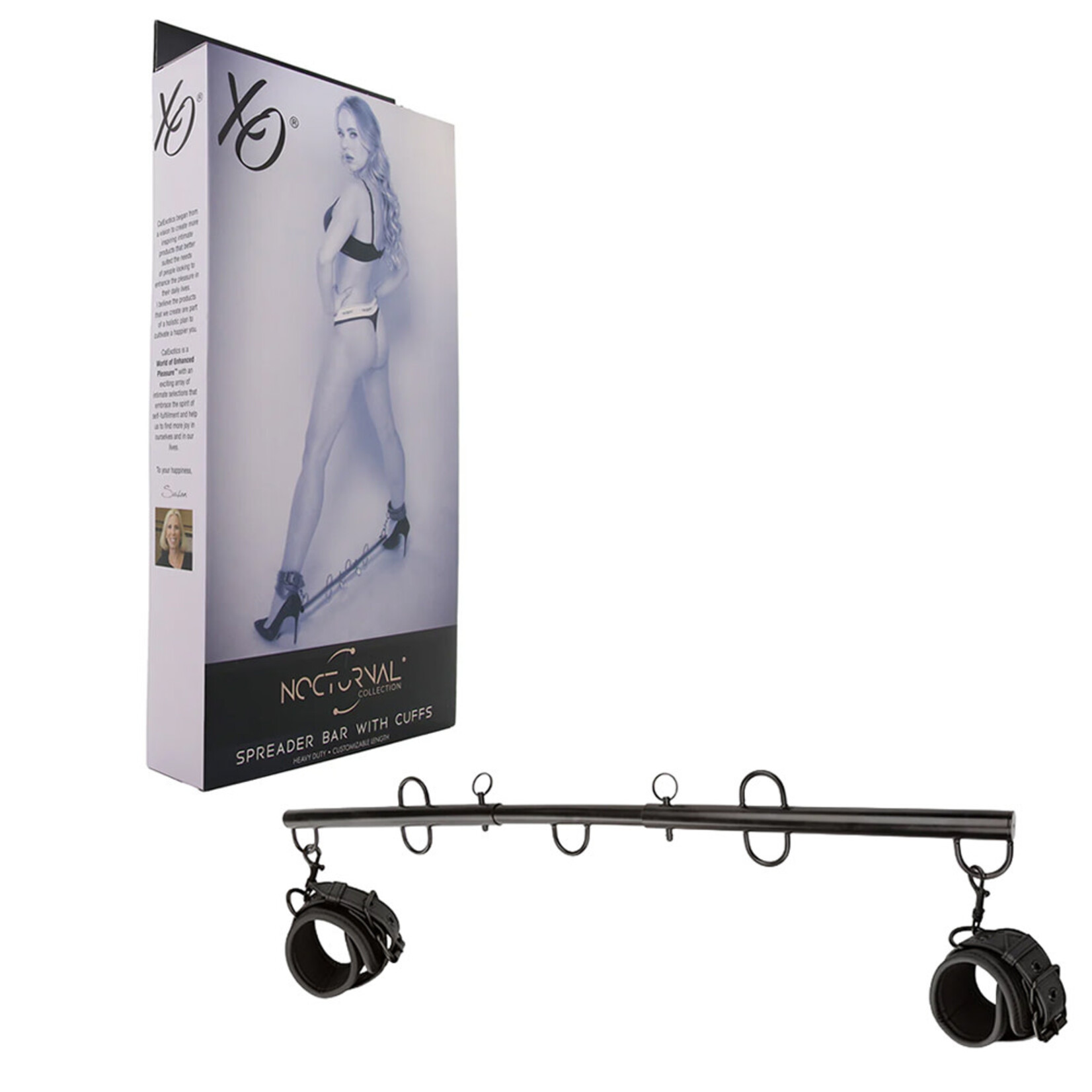 Calexotics Nocturnal Collection Spreader Bar with Cuffs - Black
