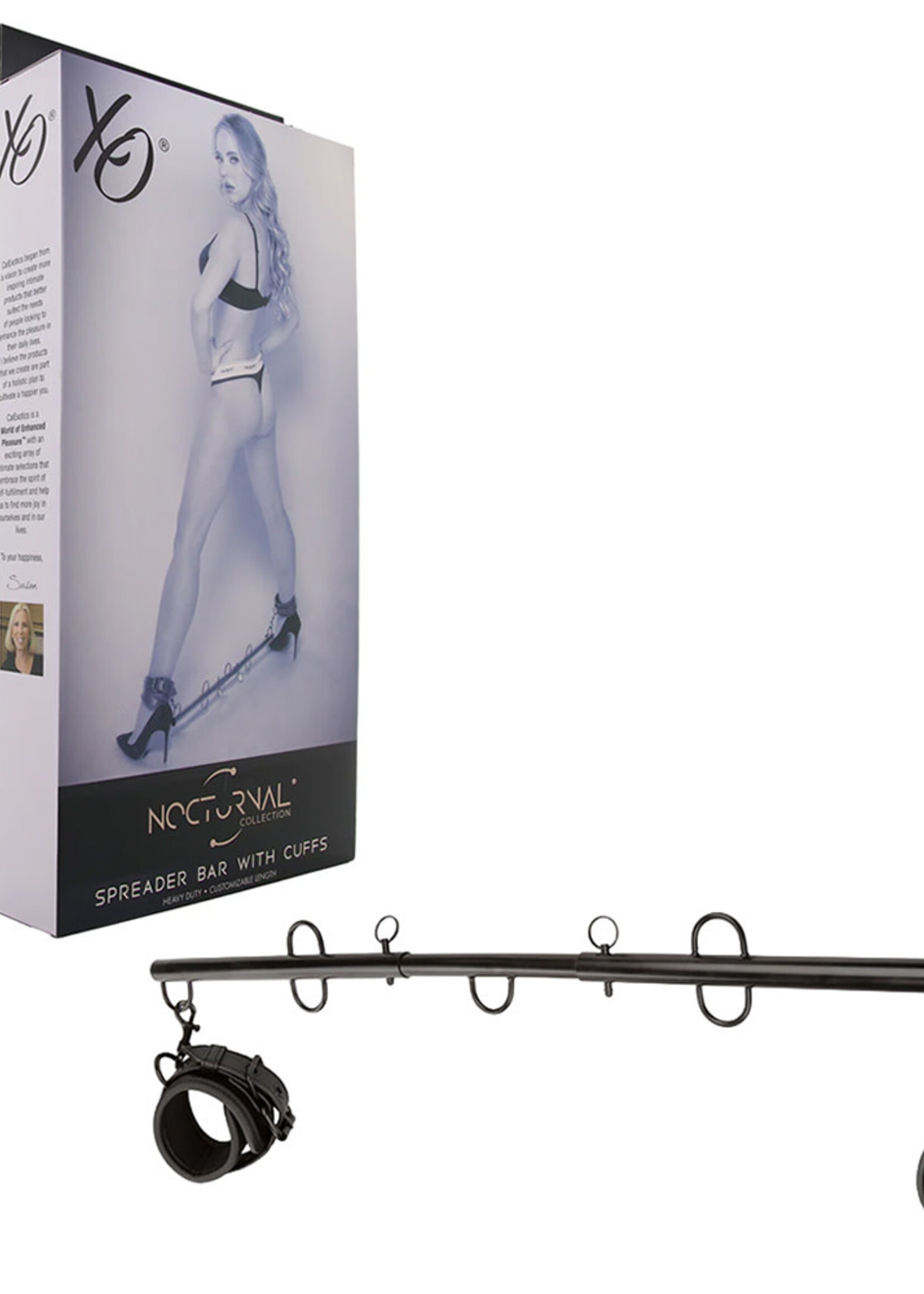 Calexotics Nocturnal Collection Spreader Bar with Cuffs - Black
