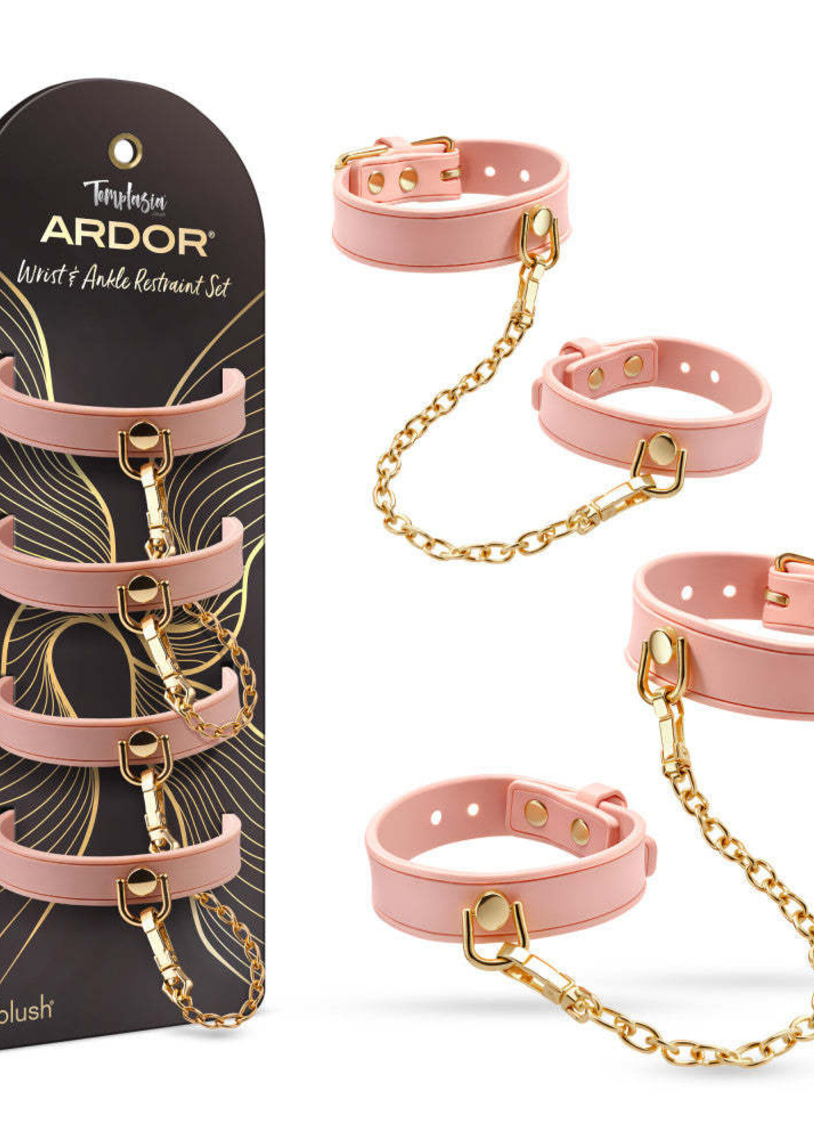Blush Temptasia Ardor Wrist & Ankle Restraints Pink