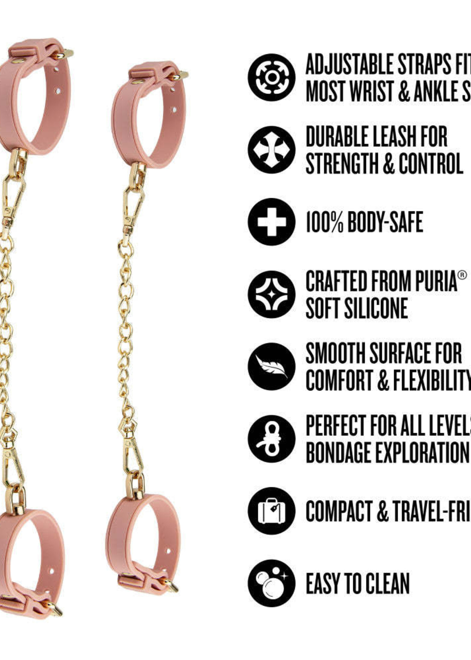 Blush Temptasia Ardor Wrist & Ankle Restraints Pink