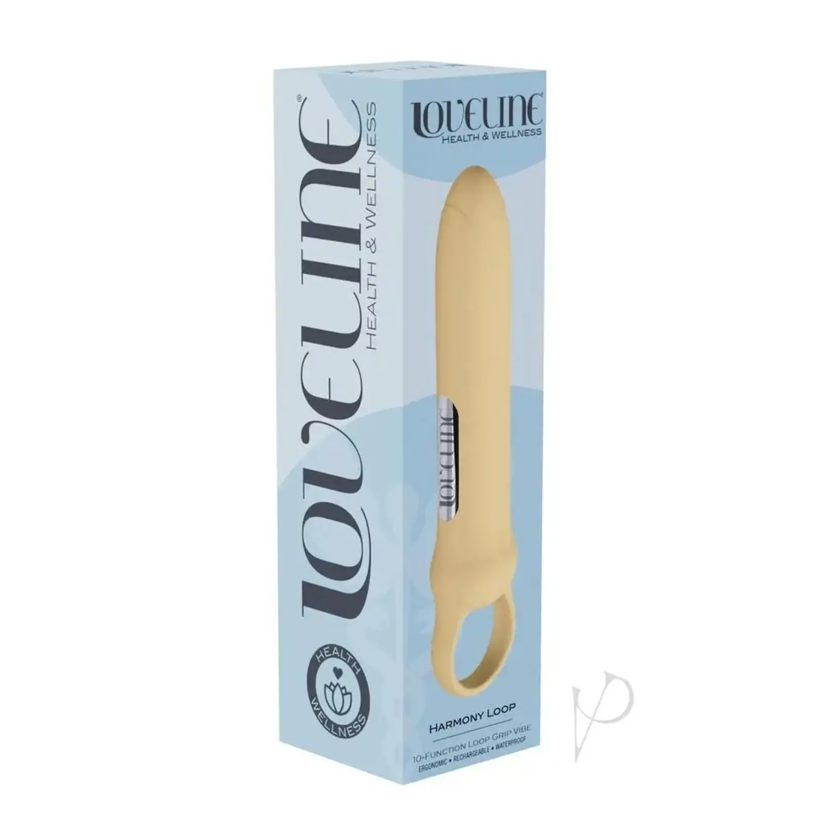 Shots Loveline Loveline Harmony Loop Grip Vibe Ergonomic 10 Function Silicone Bullet Massager - Yellow