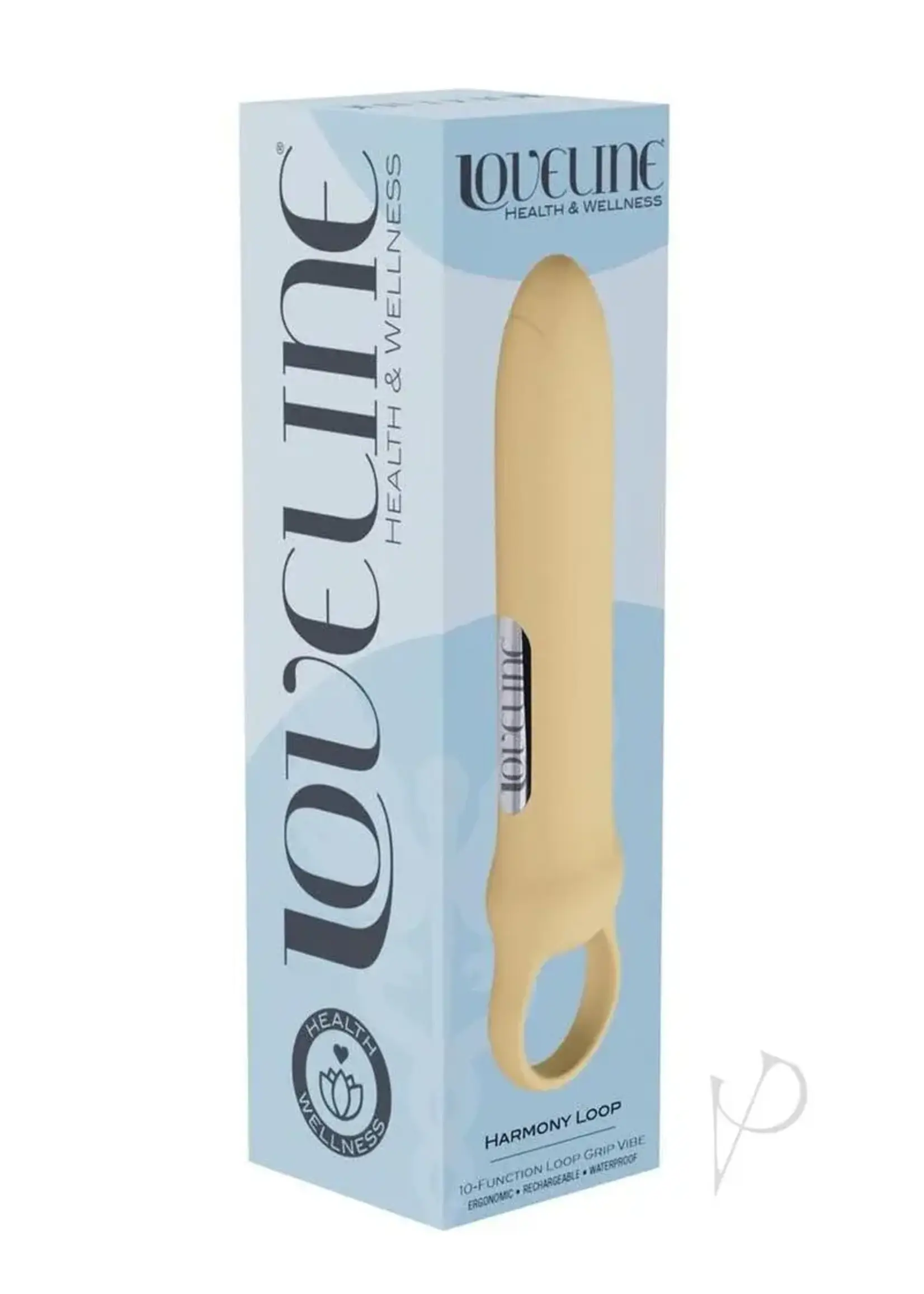 Shots Loveline Loveline Harmony Loop Grip Vibe Ergonomic 10 Function Silicone Bullet Massager - Yellow