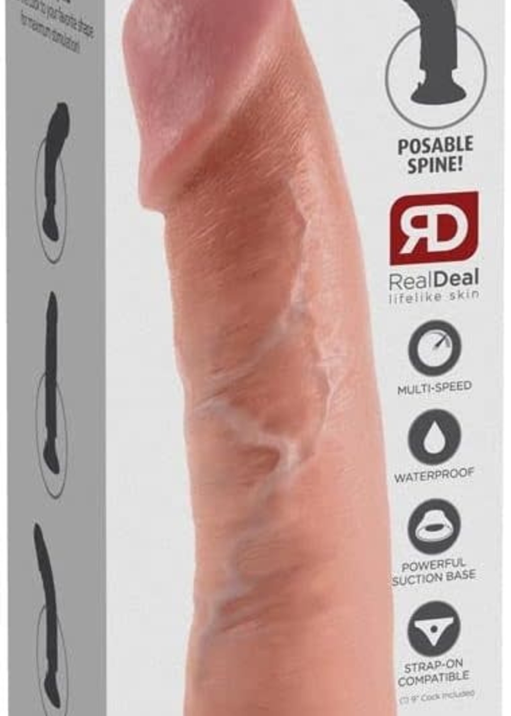 Pipedream King Cock 9" Vibrating Cock Flesh