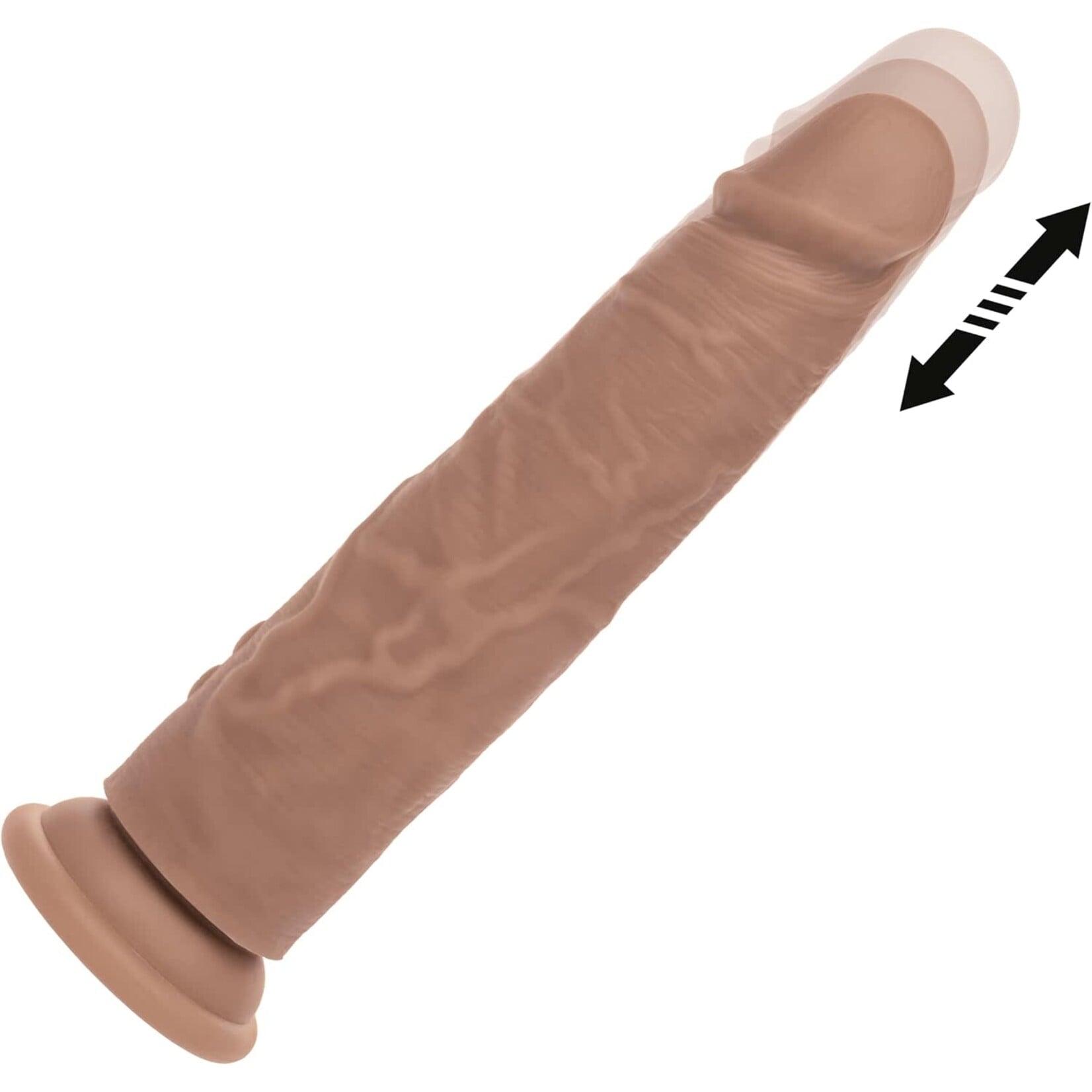 Calexotics Rechargeable Vibrating and Thrusting Silicone Studs - Brown