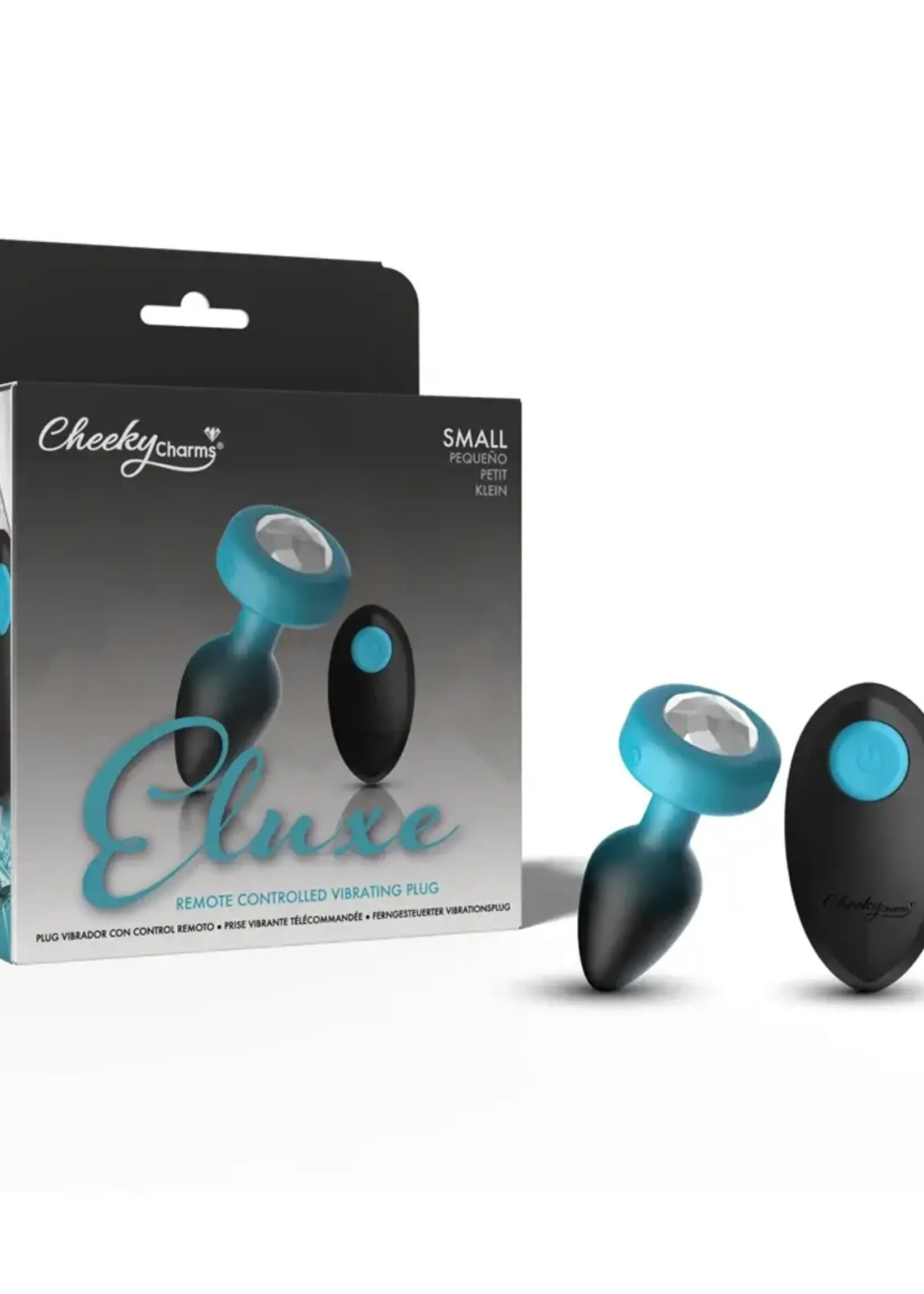 Viben Eluxe Vibrating Clr Gem Bluombre Plug With Remote