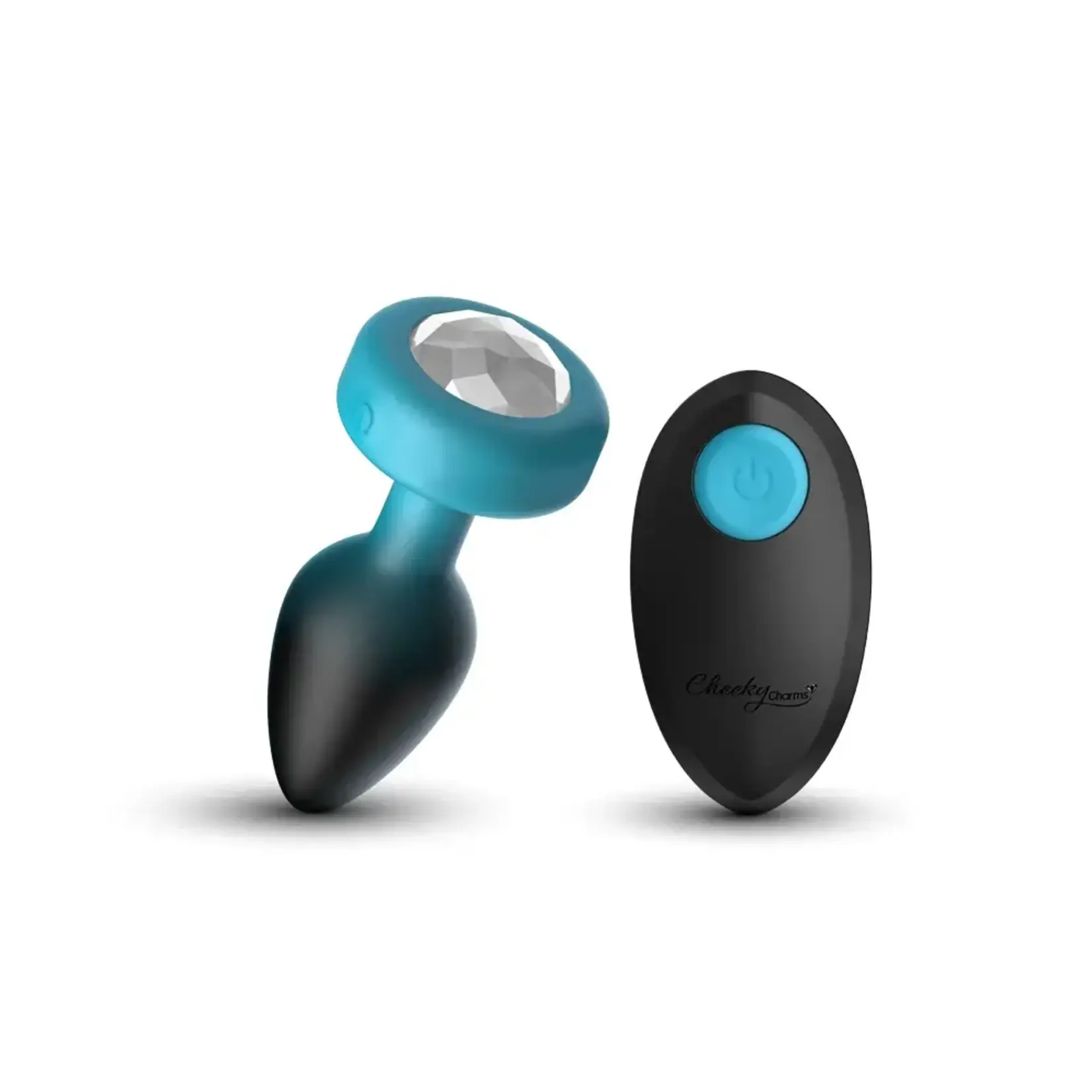 Viben Eluxe Vibrating Clr Gem Bluombre Plug With Remote
