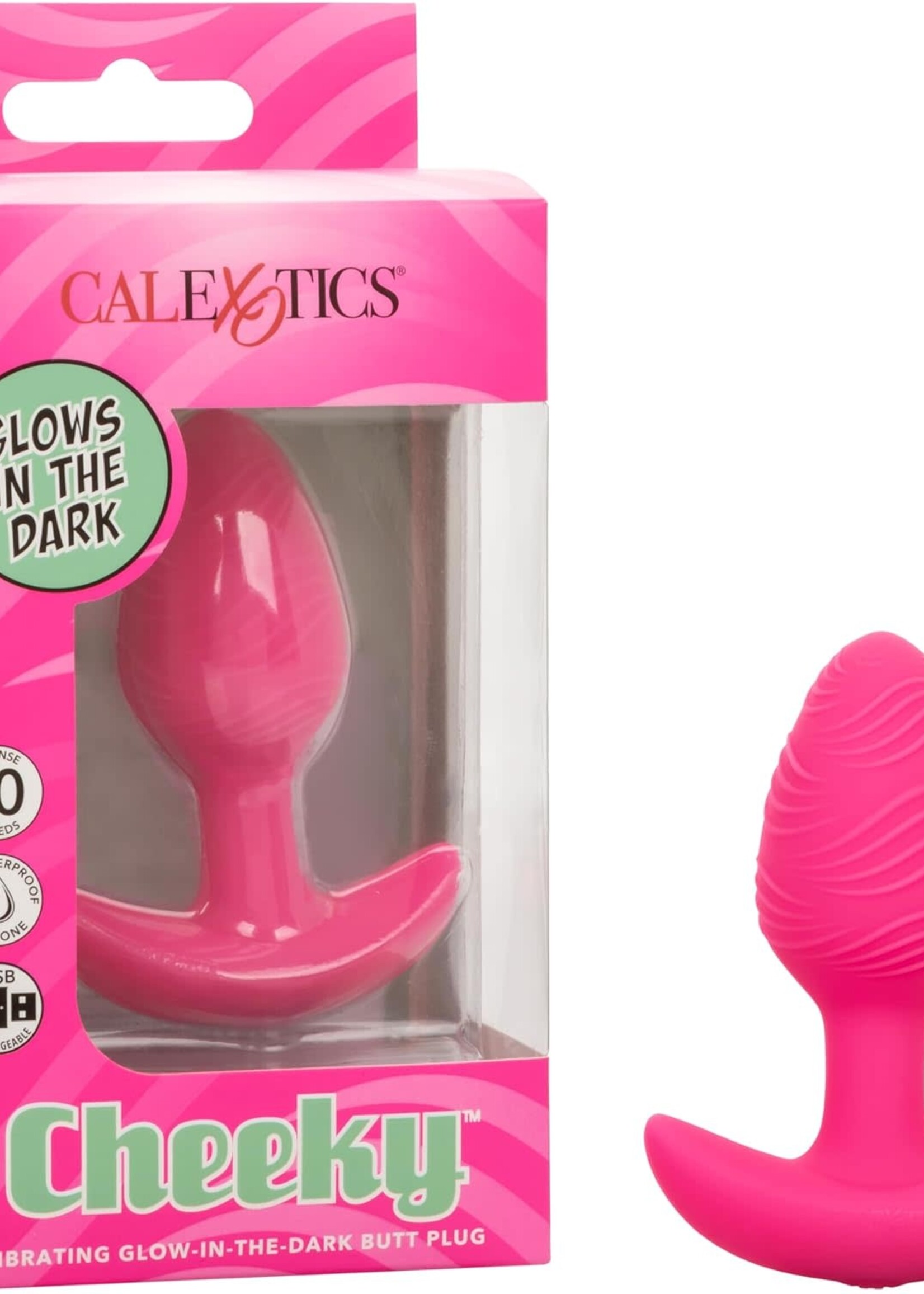 Calexotics Cheeky Rechargeable Silicone Glow in The Dark Butt Plug