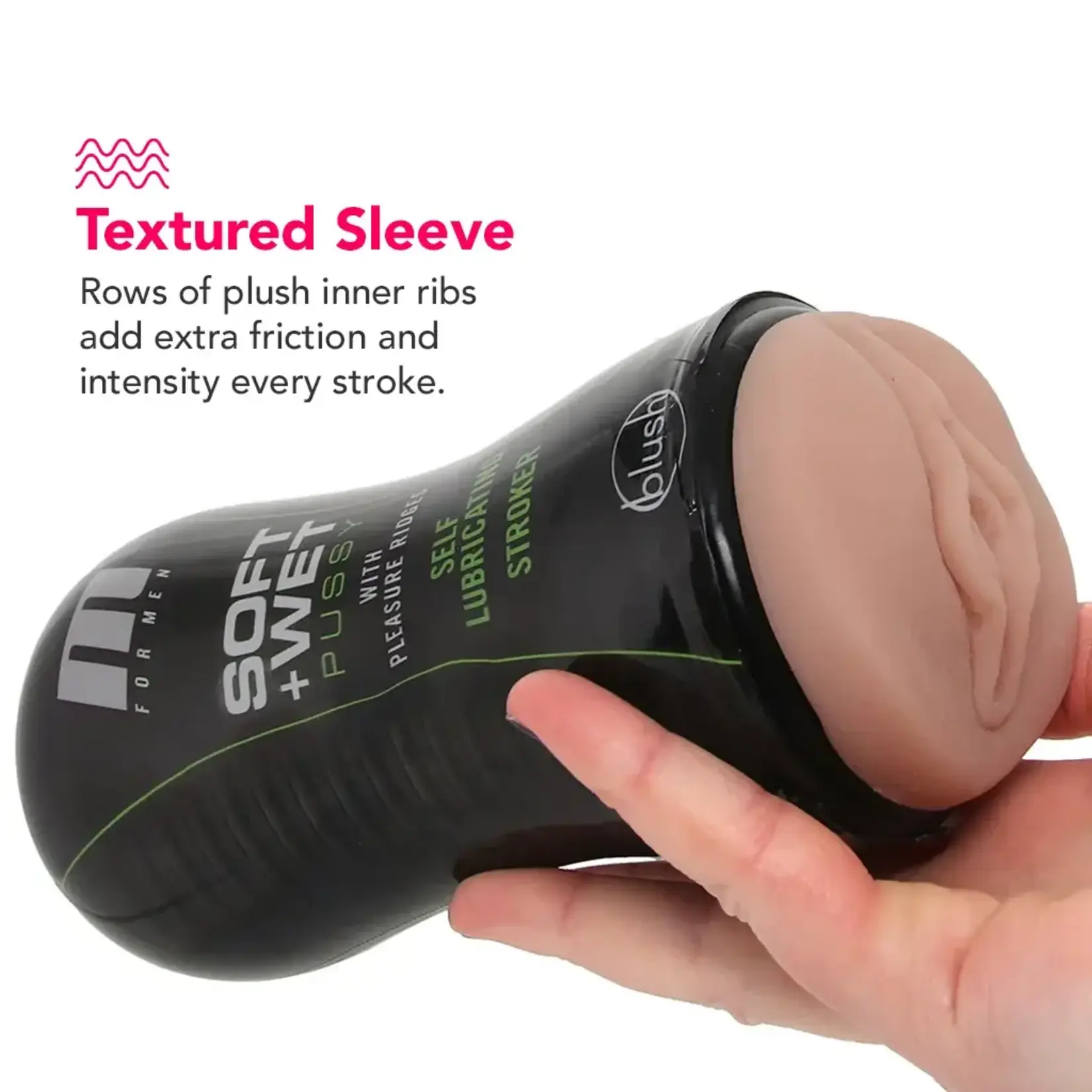 Blush Novelties M For Soft And Wet Pussy Self Lubricating Stroker Cup - Vanilla