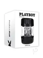 Playboy Pleasure` Playboy Spring Fling Rechargeable Stroker - Clear/Black