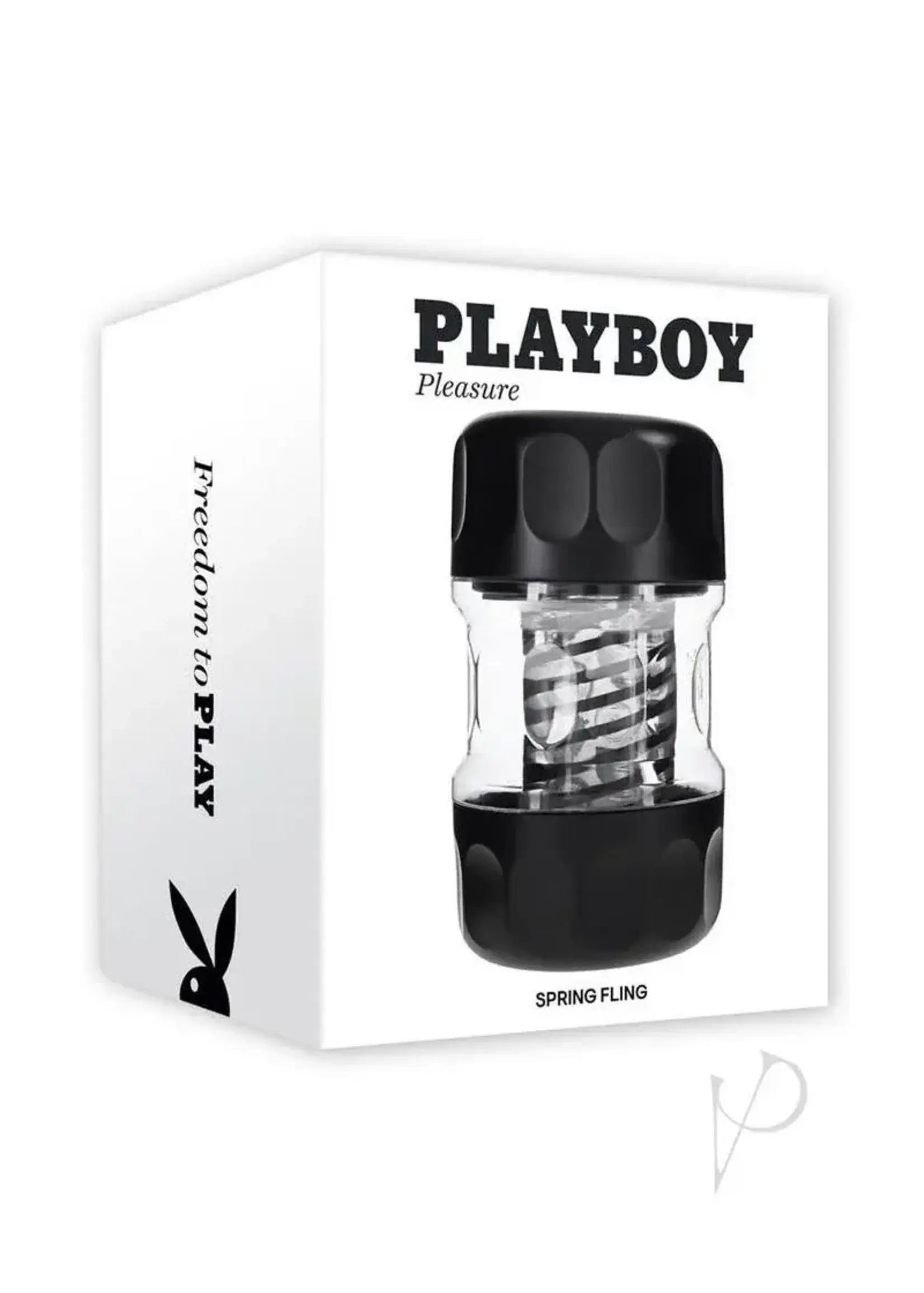 Playboy Pleasure` Playboy Spring Fling Rechargeable Stroker - Clear/Black