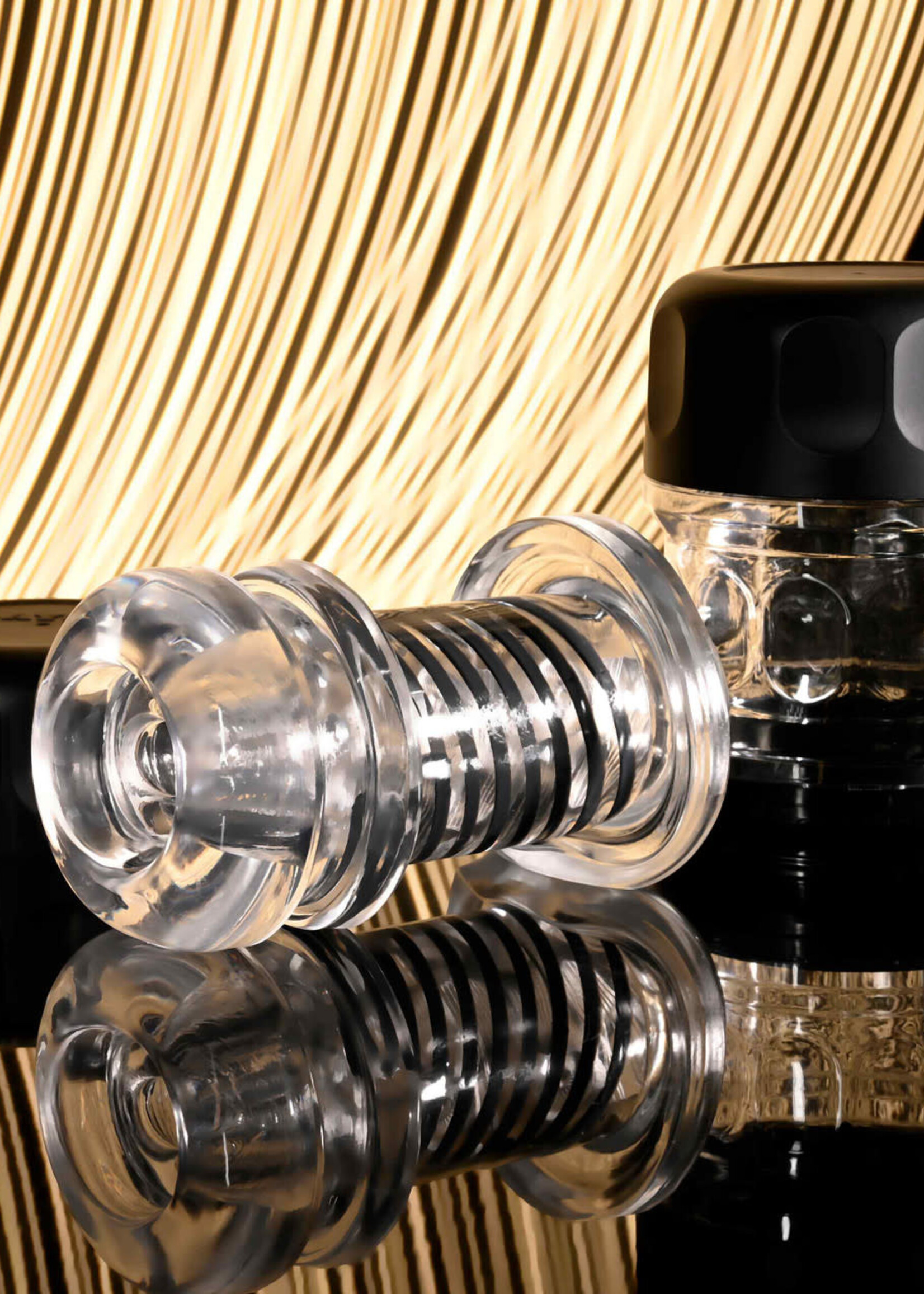 Playboy Pleasure` Playboy Spring Fling Rechargeable Stroker - Clear/Black