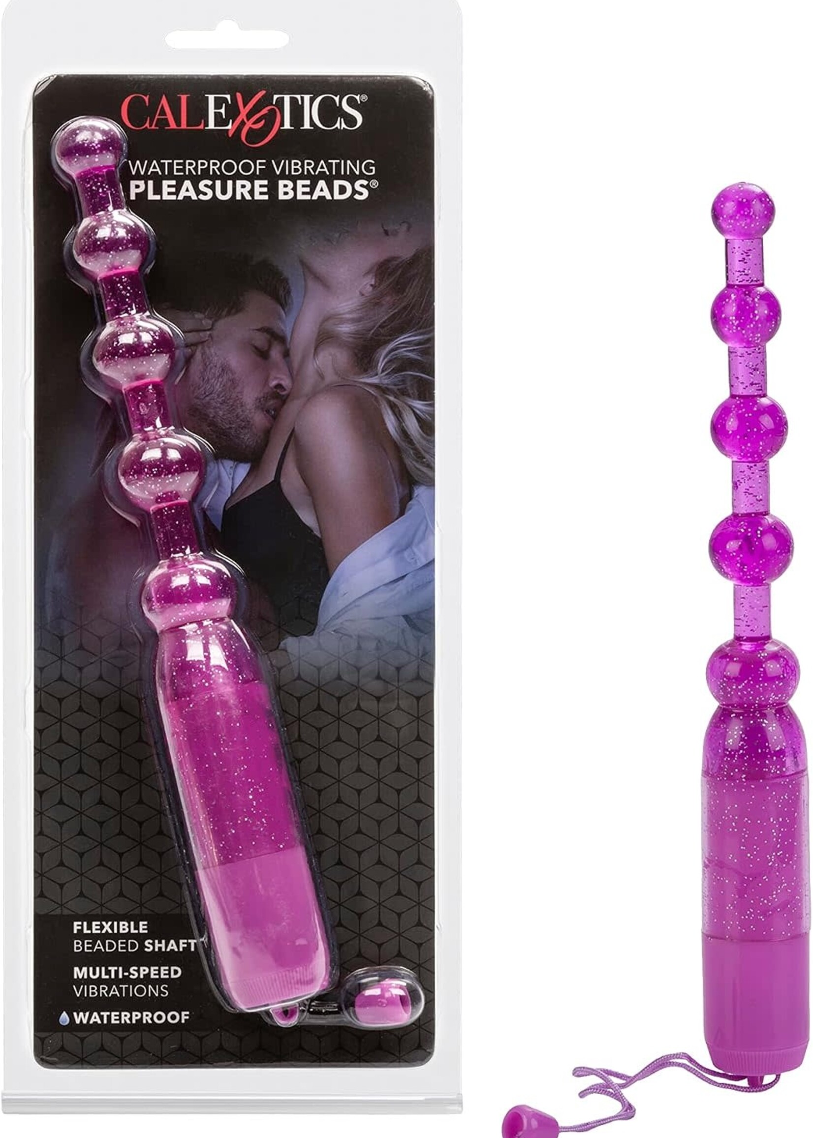 Calexotics Waterproof Vibrating Pleasure Beads Purple