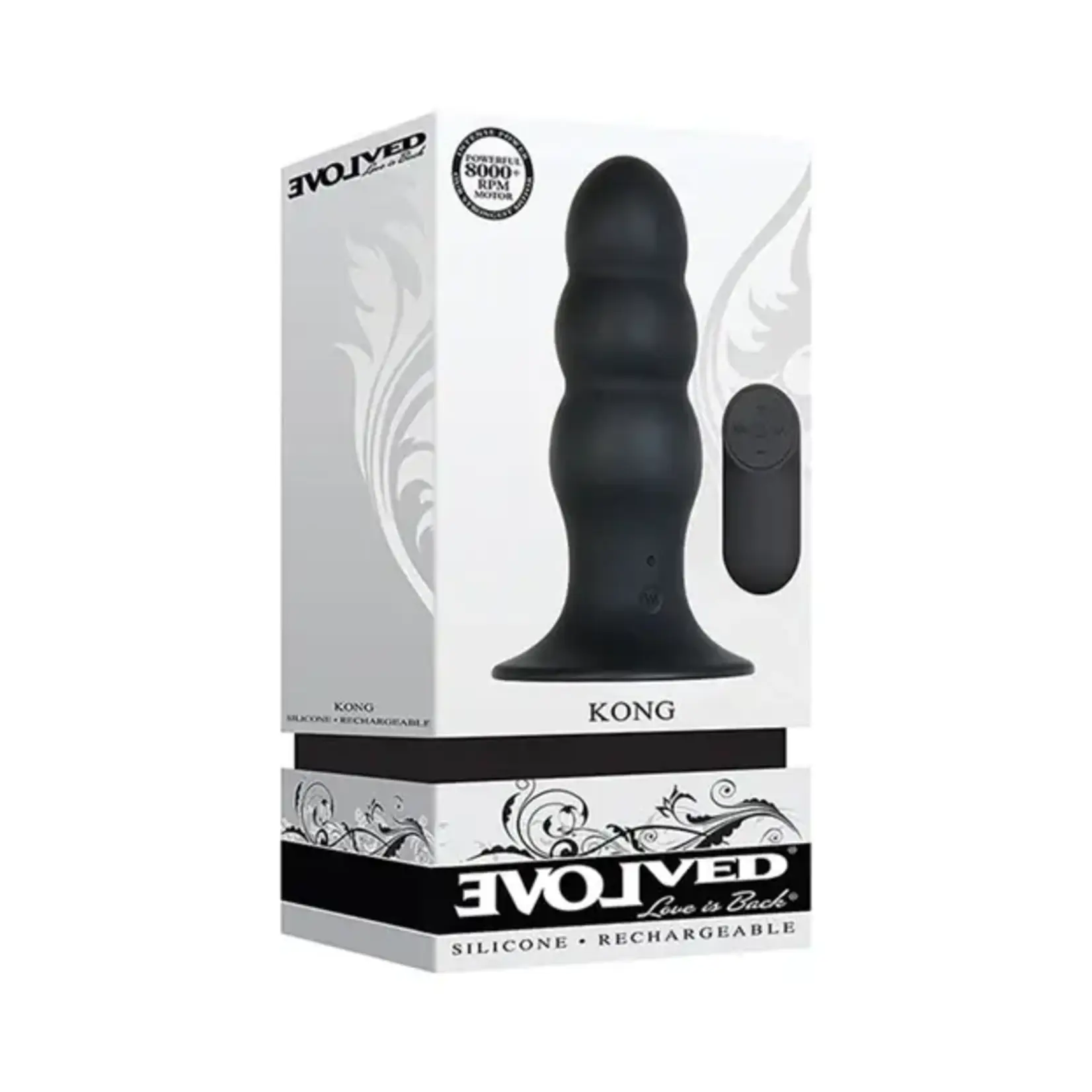 Evolved Novelties Evolved Kong Rechargeable Anal Plug - Black