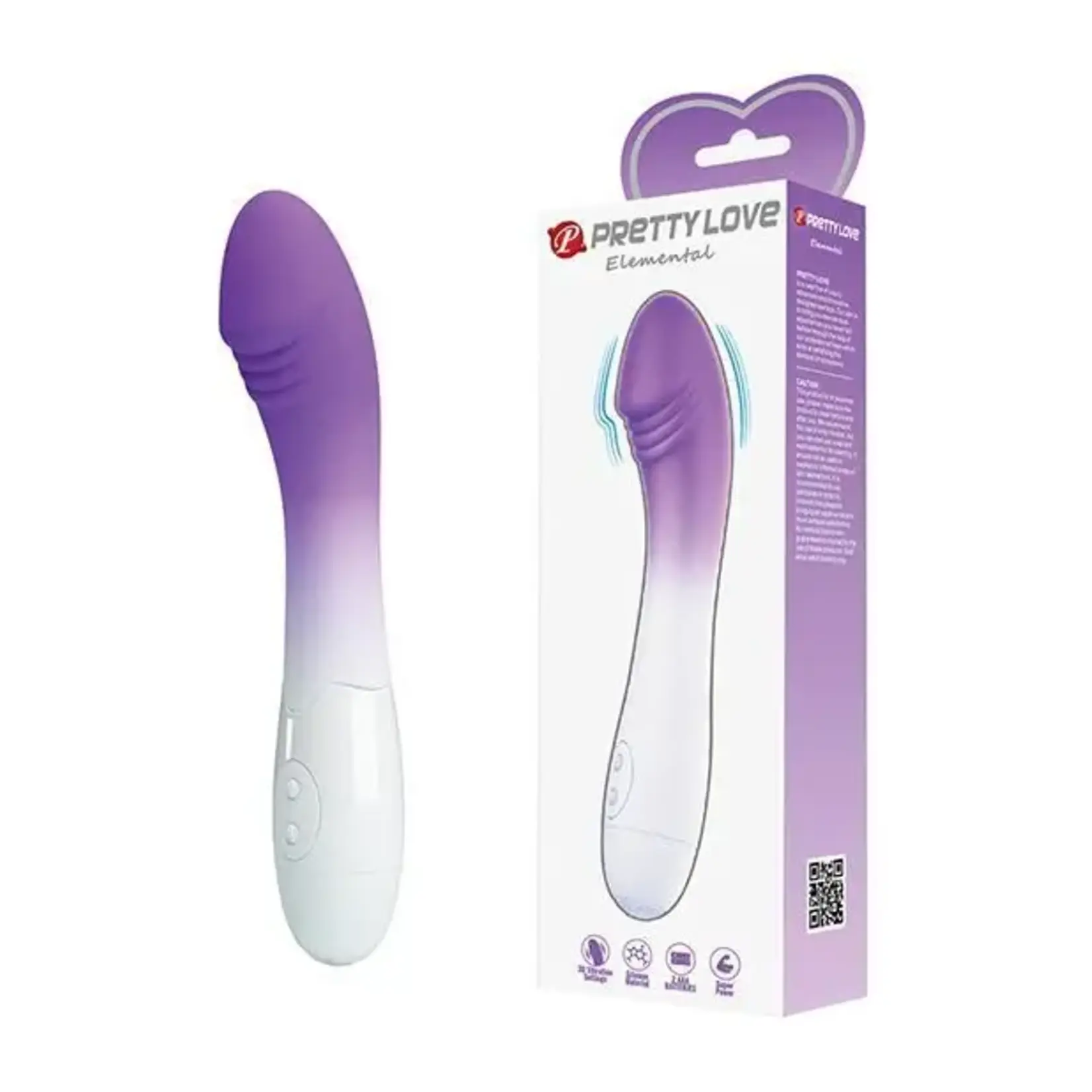 Pretty Love Pretty Love Elemental G-Spot Realistic Vibrator - Purple Ombre