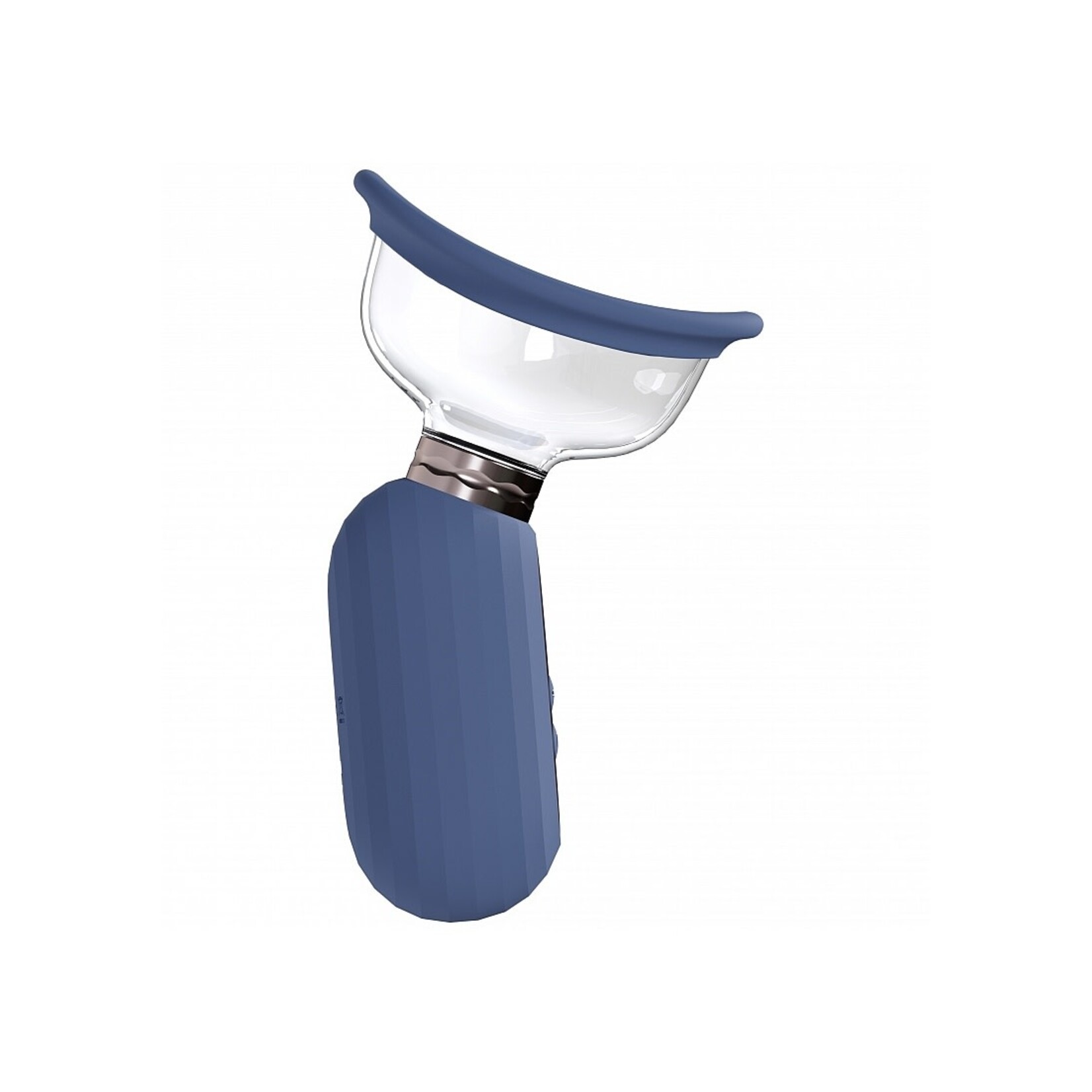 Shots Pumped Pumped Dazzling Automatic 5-Speed Silicone Rechargeable Vulva, Clitoral, Nipple & Breast Pump Blue