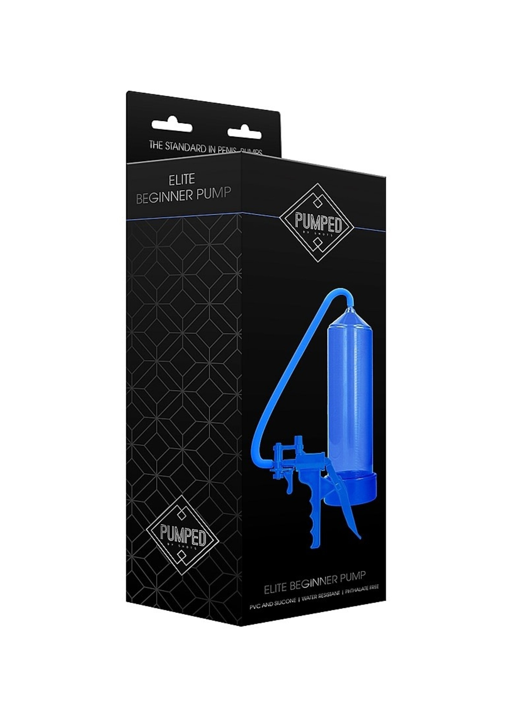 Shots Pumped Pumped By Shots Elite Beginner Penis Pump - Blue