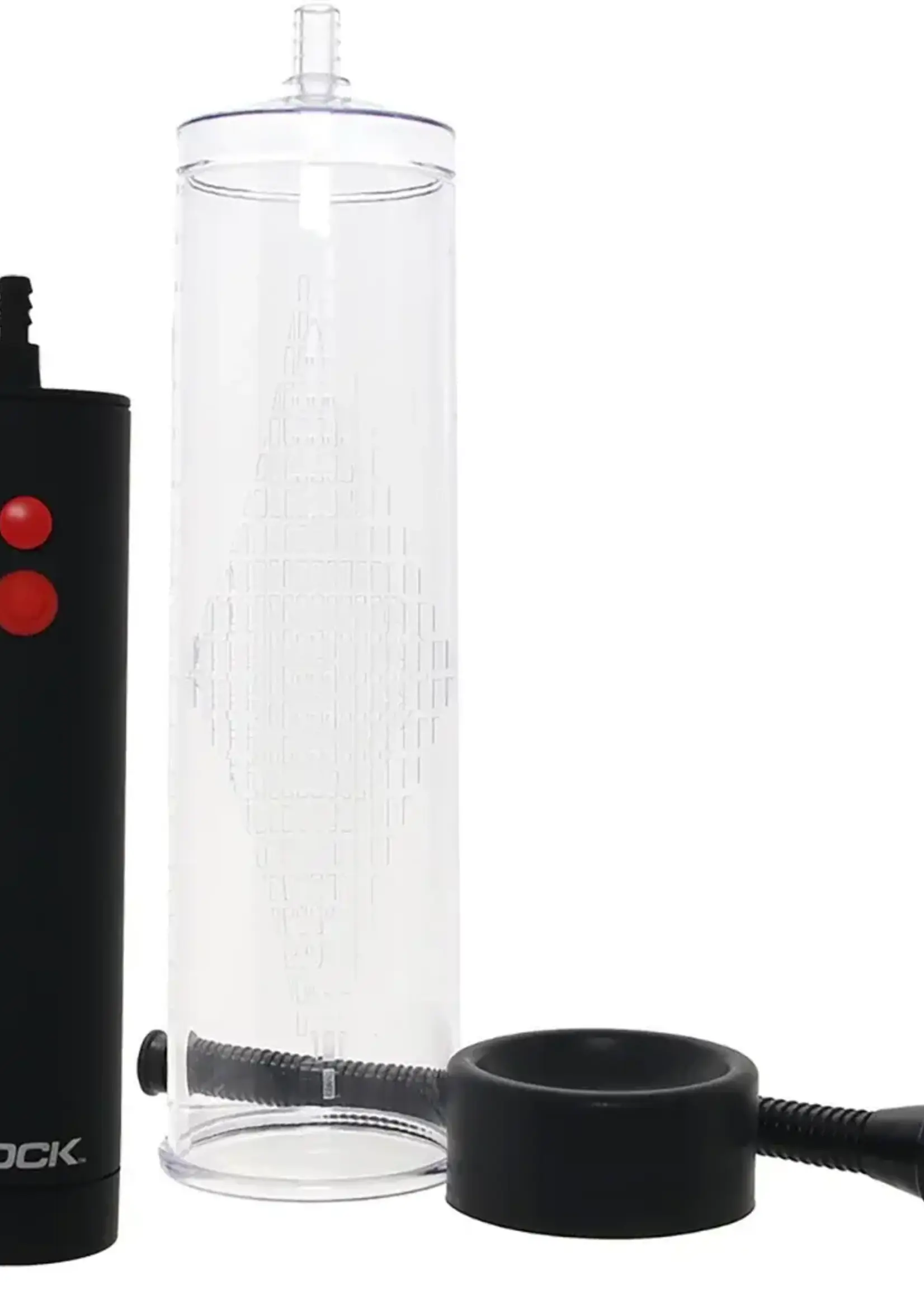 Curve Toys Power Up Rechargeable Automatic Penis Pump - Clear