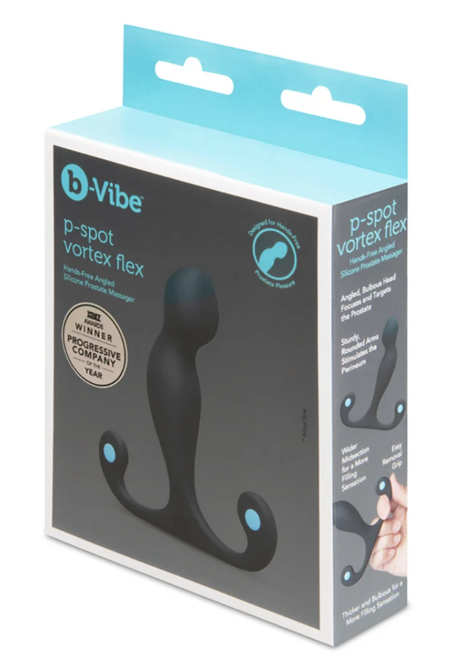 B-Vibe B-Vibe P-Spot Vortex Flex Silicone Prostate Massager - Black