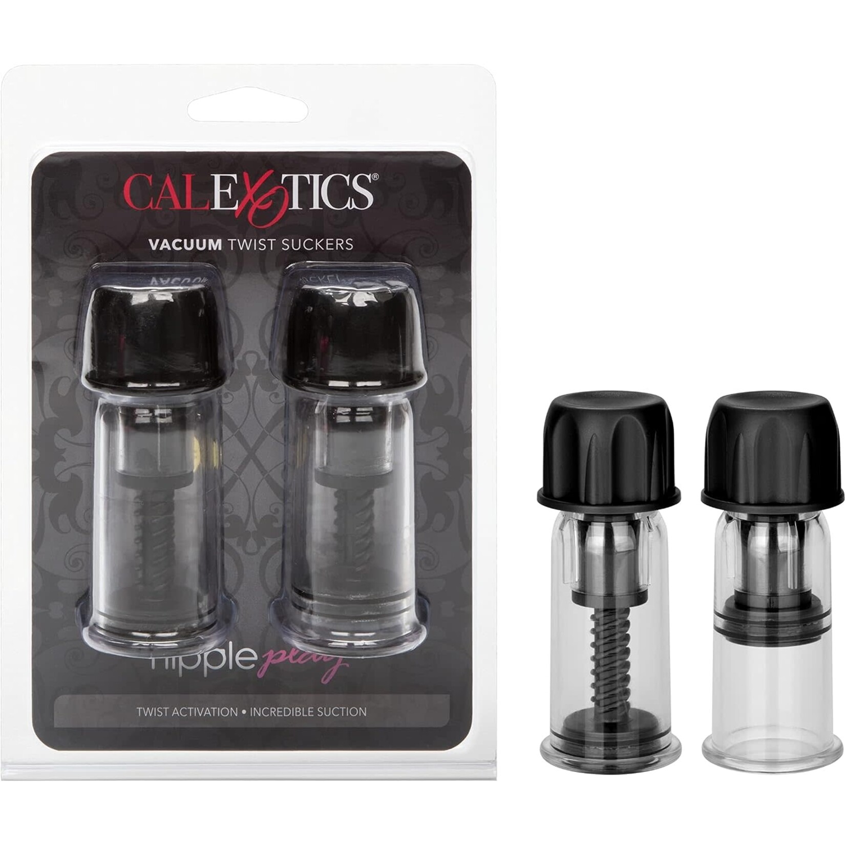 Calexotics Nipple Play Vacuum Twist Suckers Black