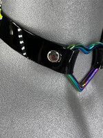 Kookie INTL Rainbow Heart Leather Collar